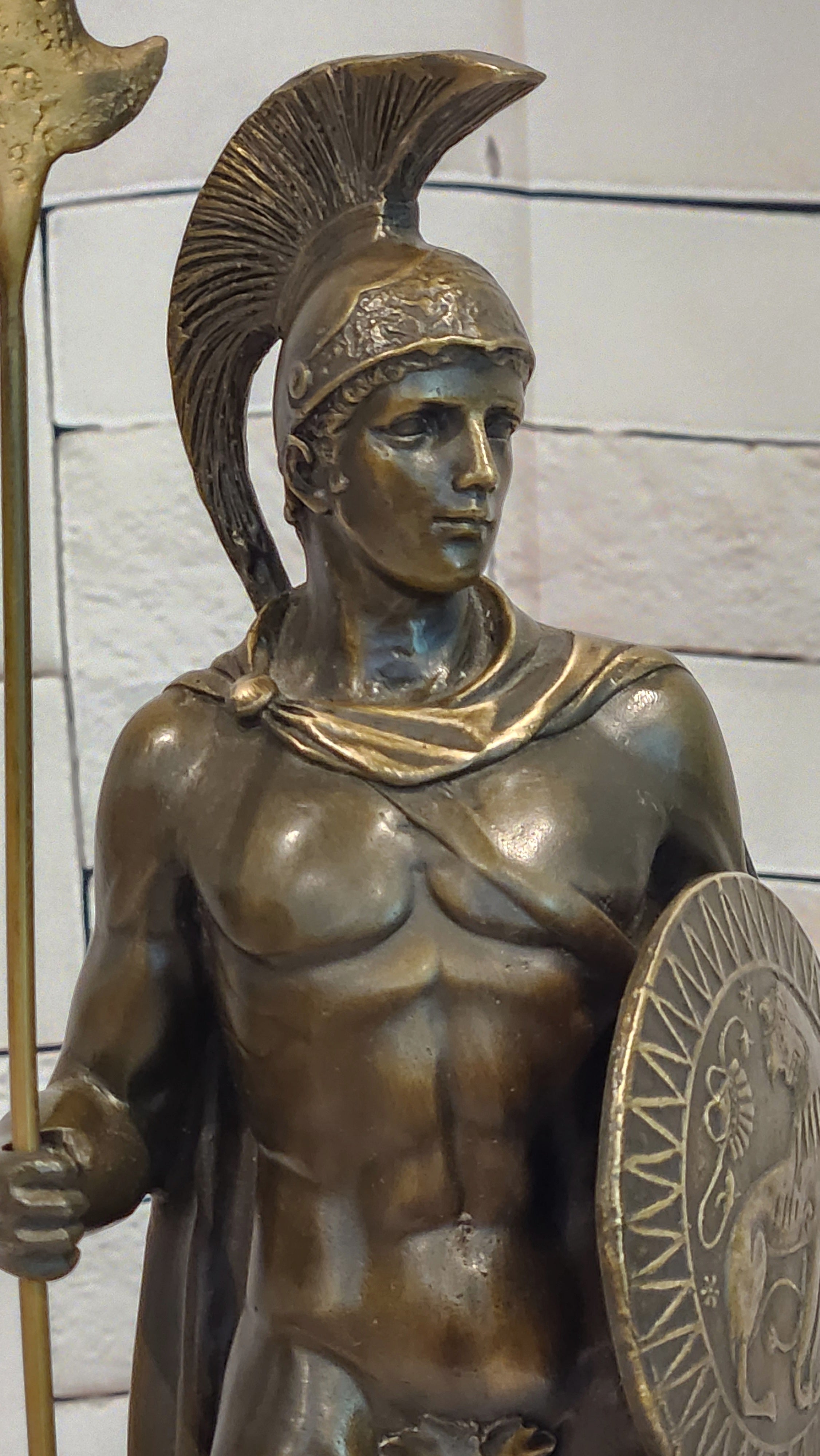 Bronze Greek Warrior Hero Statue Achilles Style Signed Debut Collectible Art