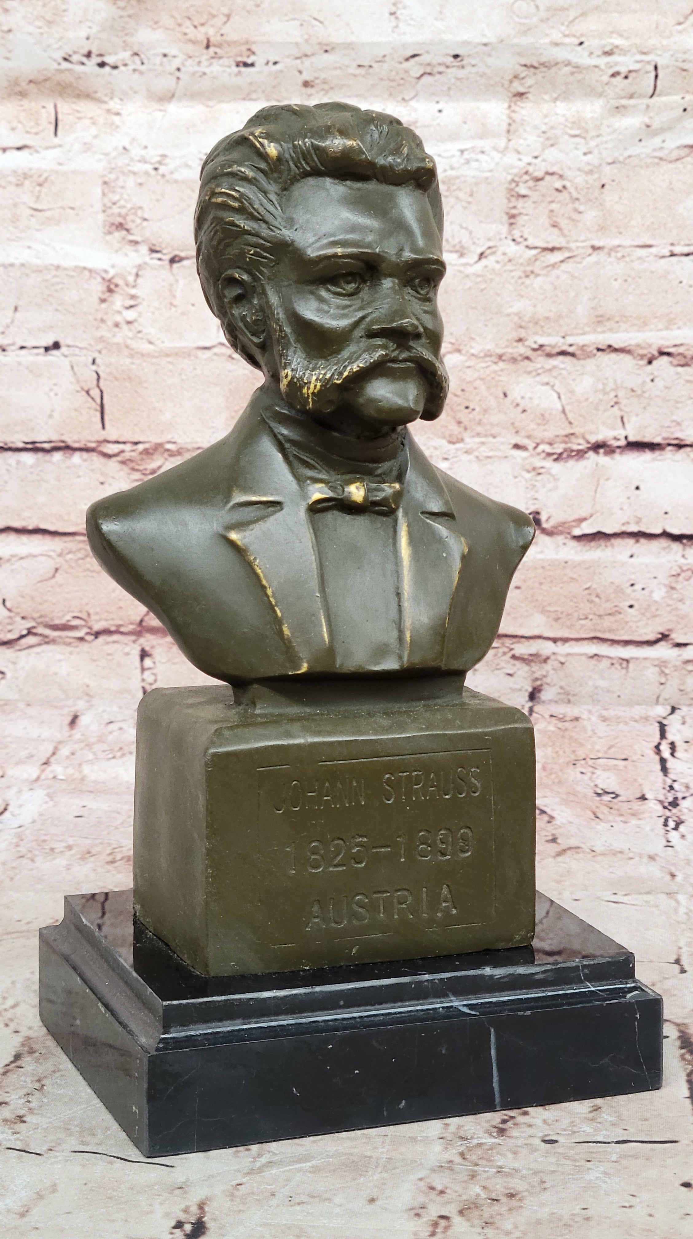 Bronze Statue Sculpture of Johann Strauss Classical Music Icon Western Art Decor