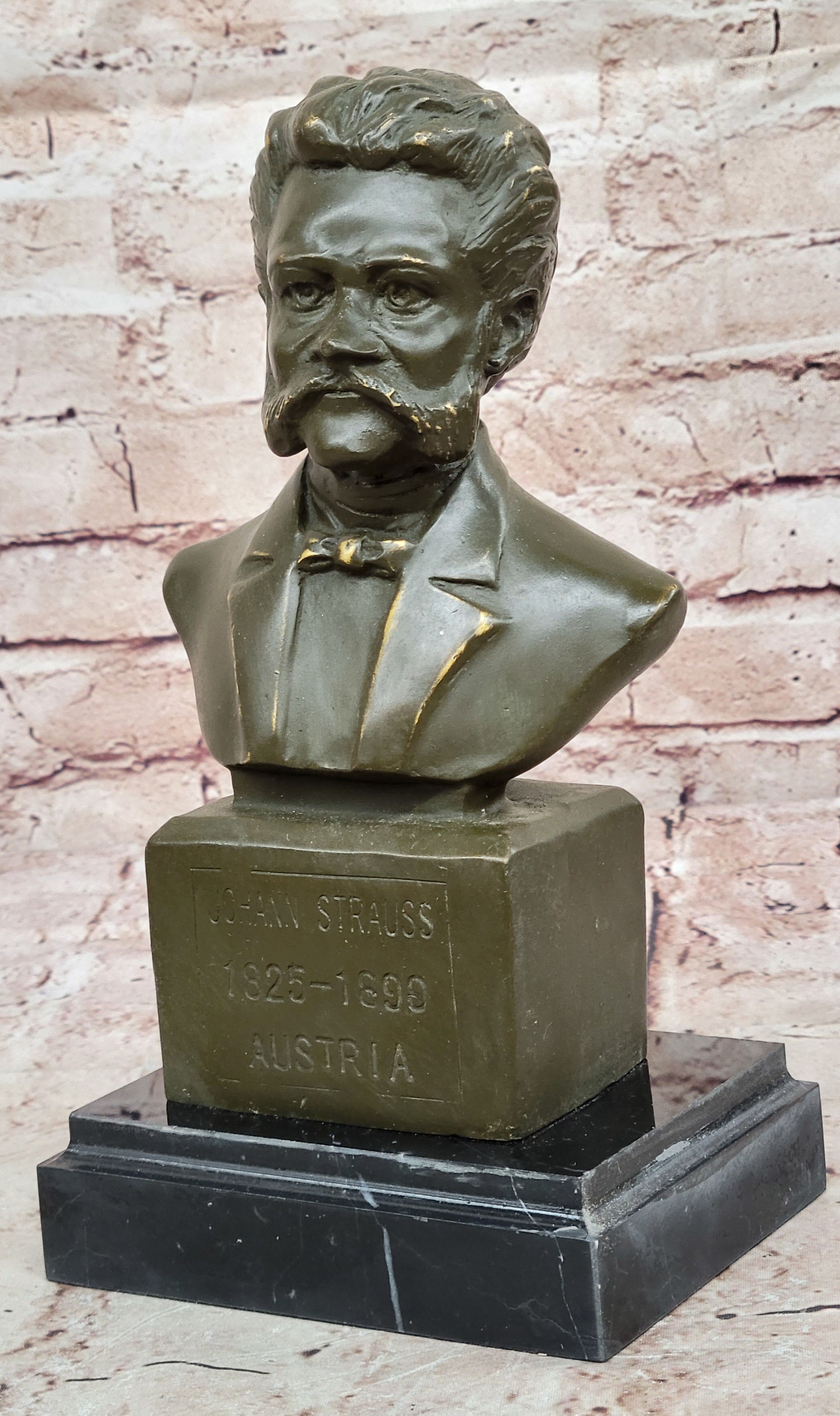 Bronze Statue Sculpture of Johann Strauss Classical Music Icon Western Art Decor