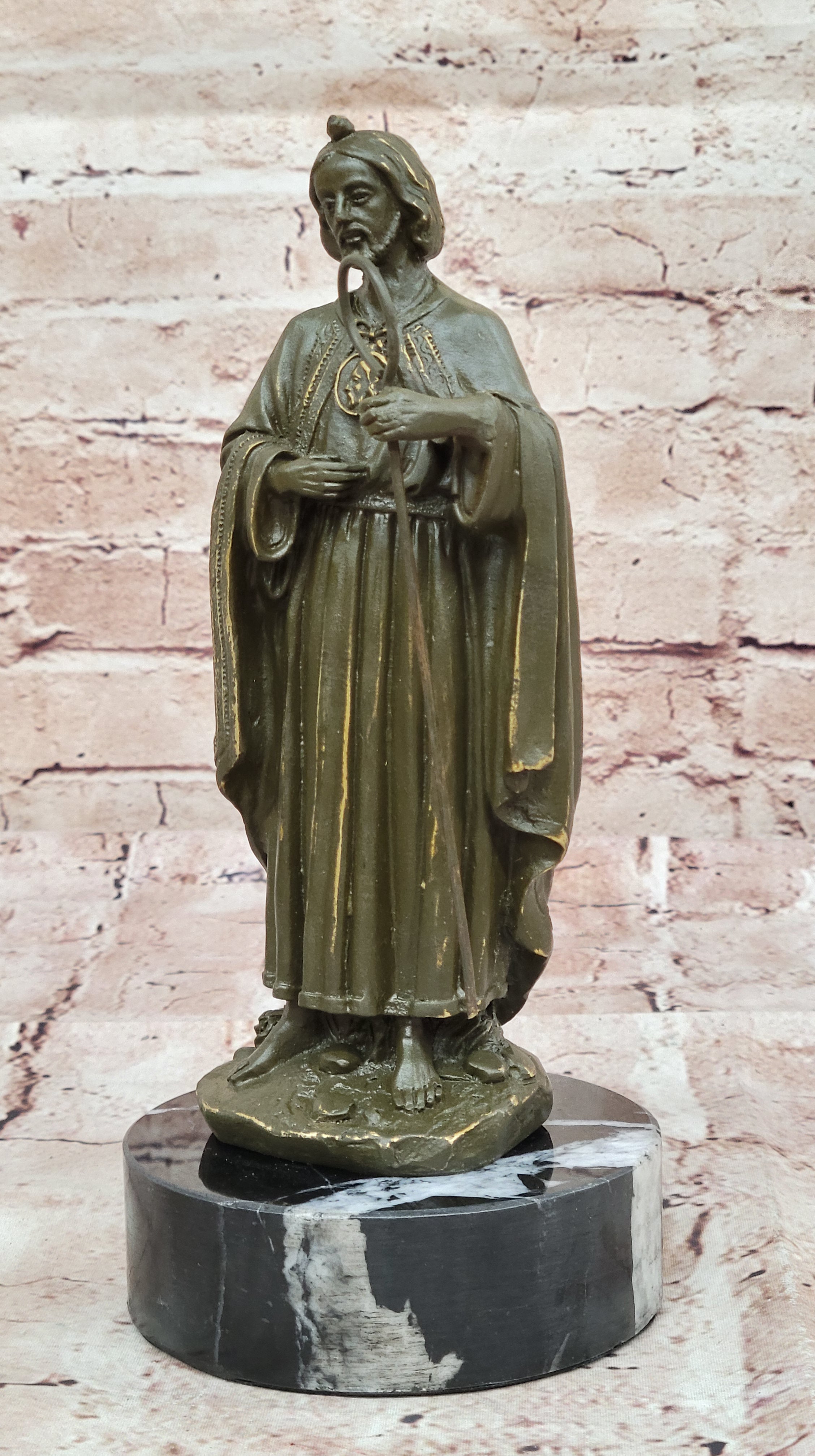 Authentic Bronze Saint Joseph Statue – Handcrafted Religious Decor for Home or Sanctuary