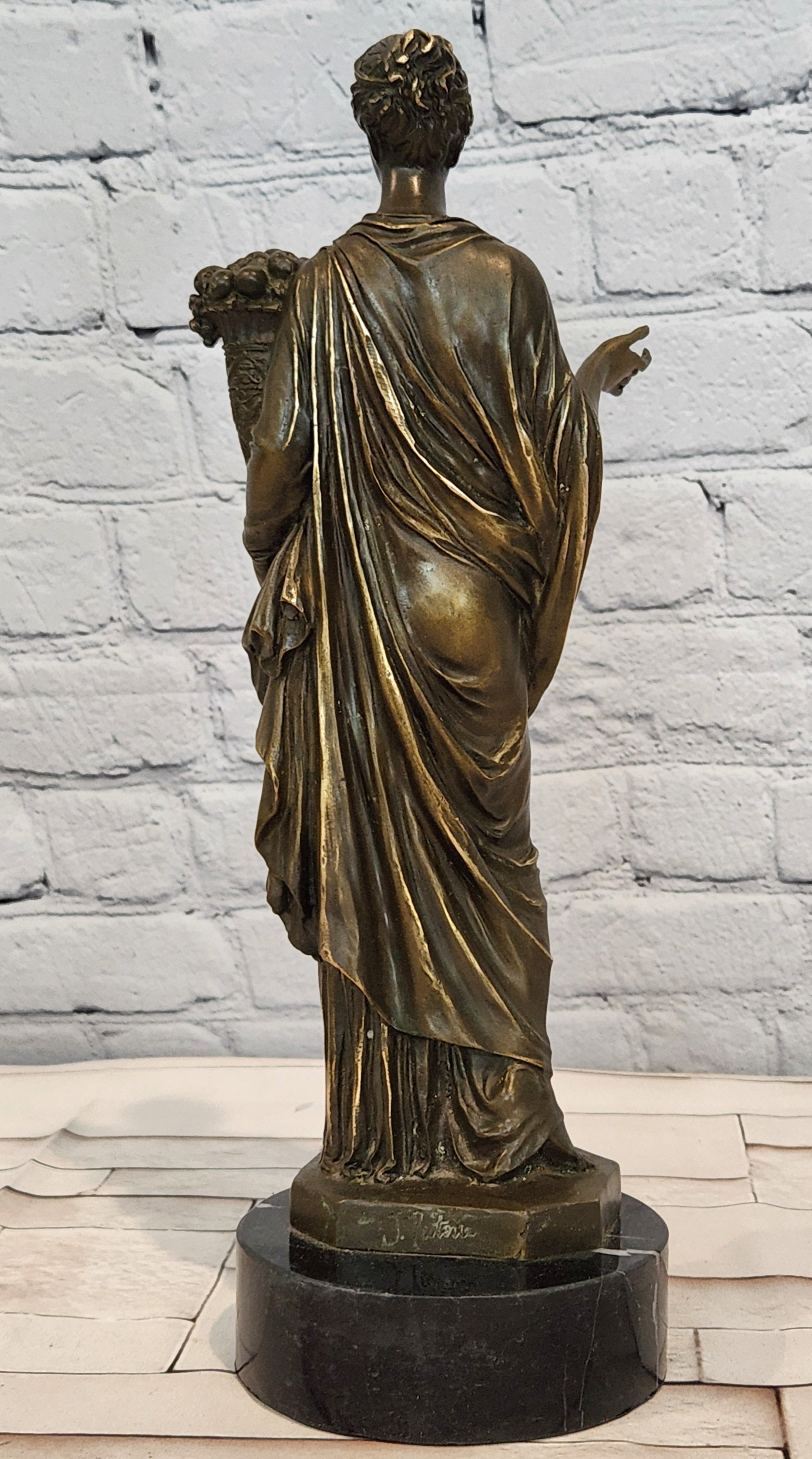 Bronze Goddess Fortuna Sculpture Jean Patoue Symbol of Fate Luck Statue Art