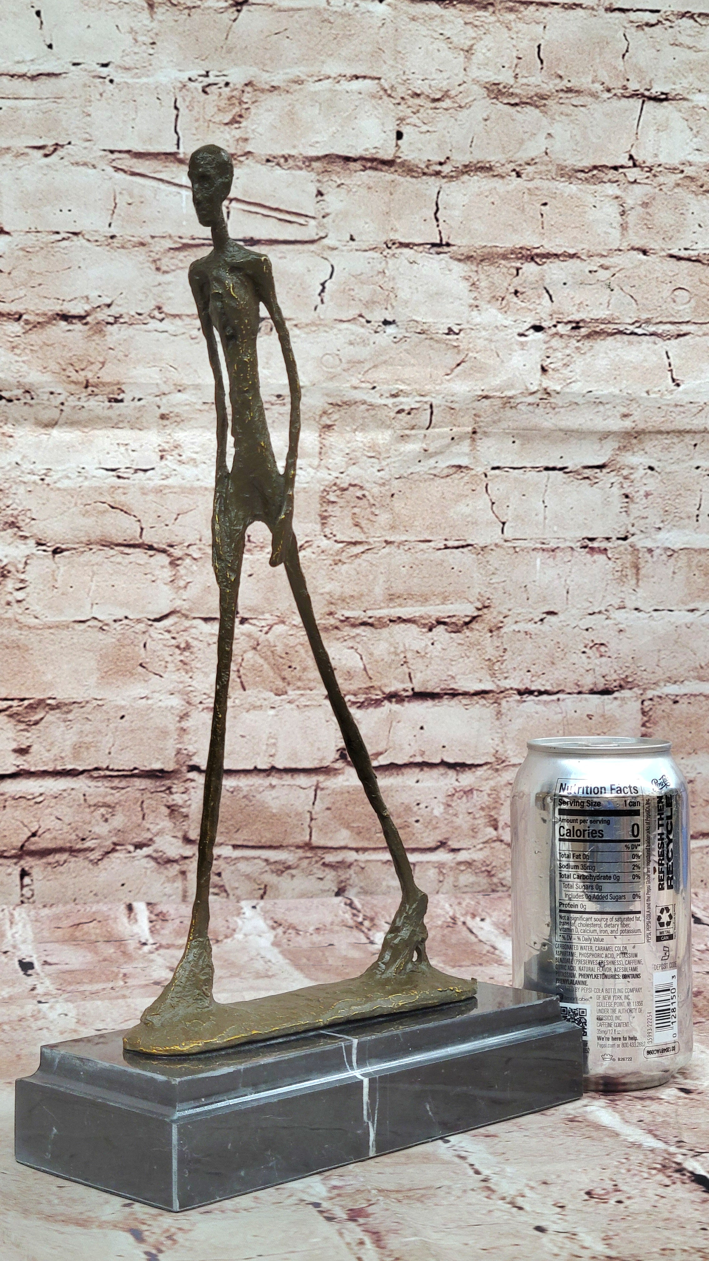 Decorative Bronze Walking Man Sculpture – Unique Abstract Artwork for Home or Office