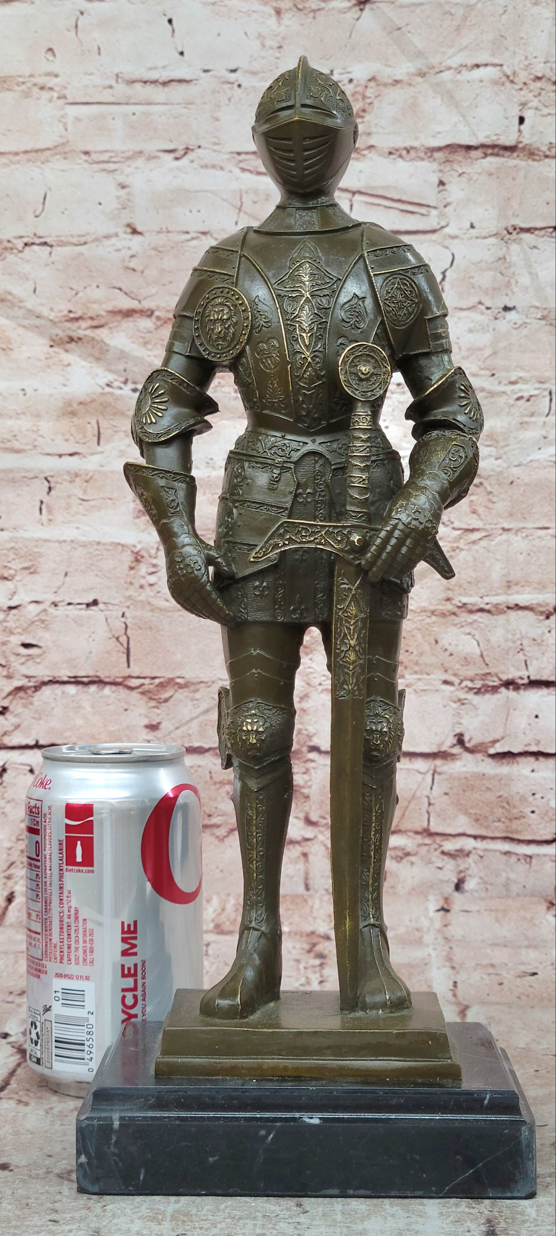 Kamiko Bronze Knight Sculpture Symbol of Honor Courage Fine Art Figurine