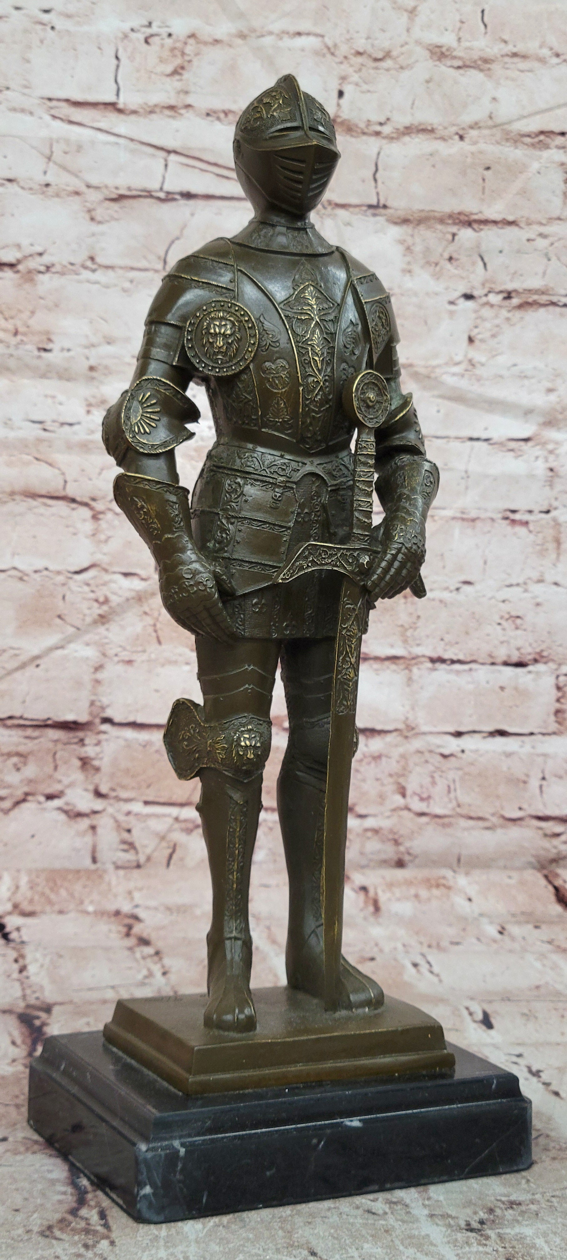 Kamiko Bronze Knight Sculpture Symbol of Honor Courage Fine Art Figurine