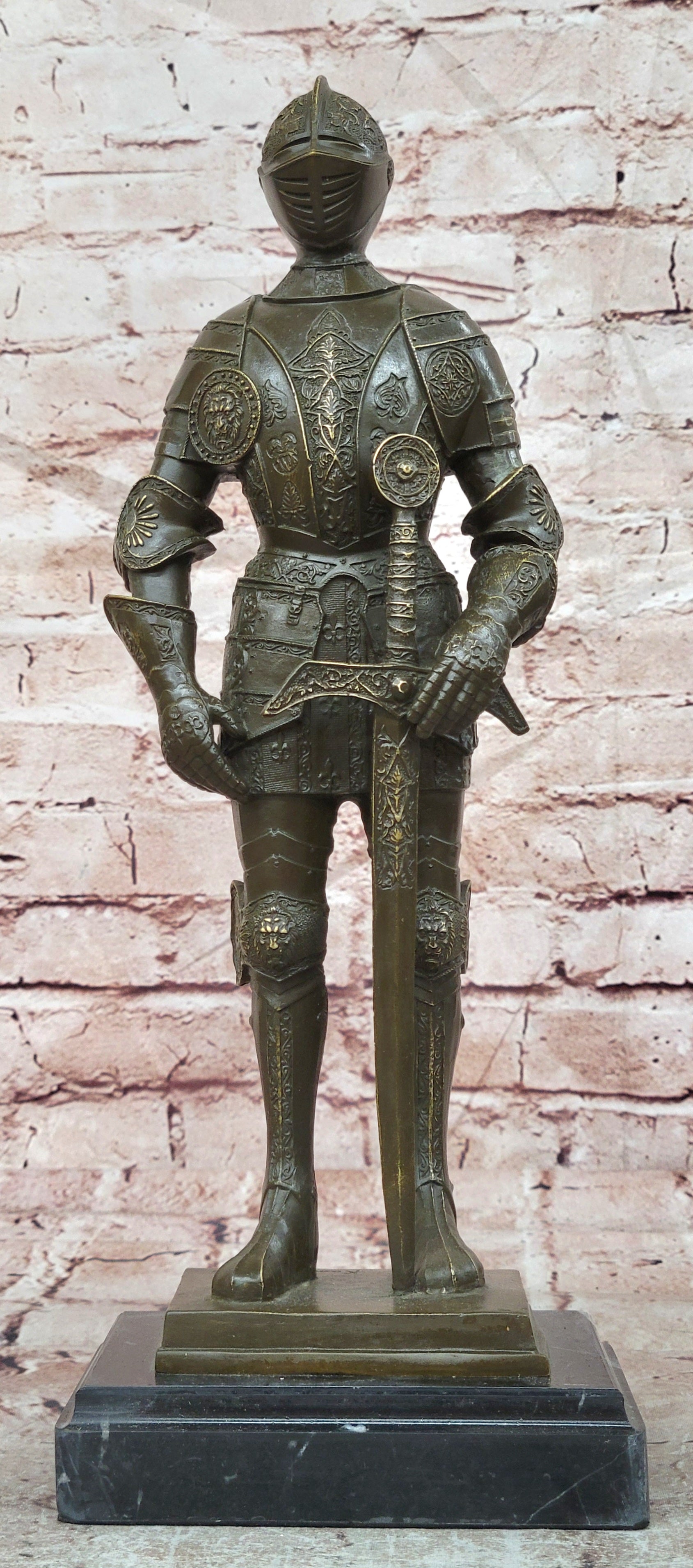 Kamiko Bronze Knight Sculpture Symbol of Honor Courage Fine Art Figurine