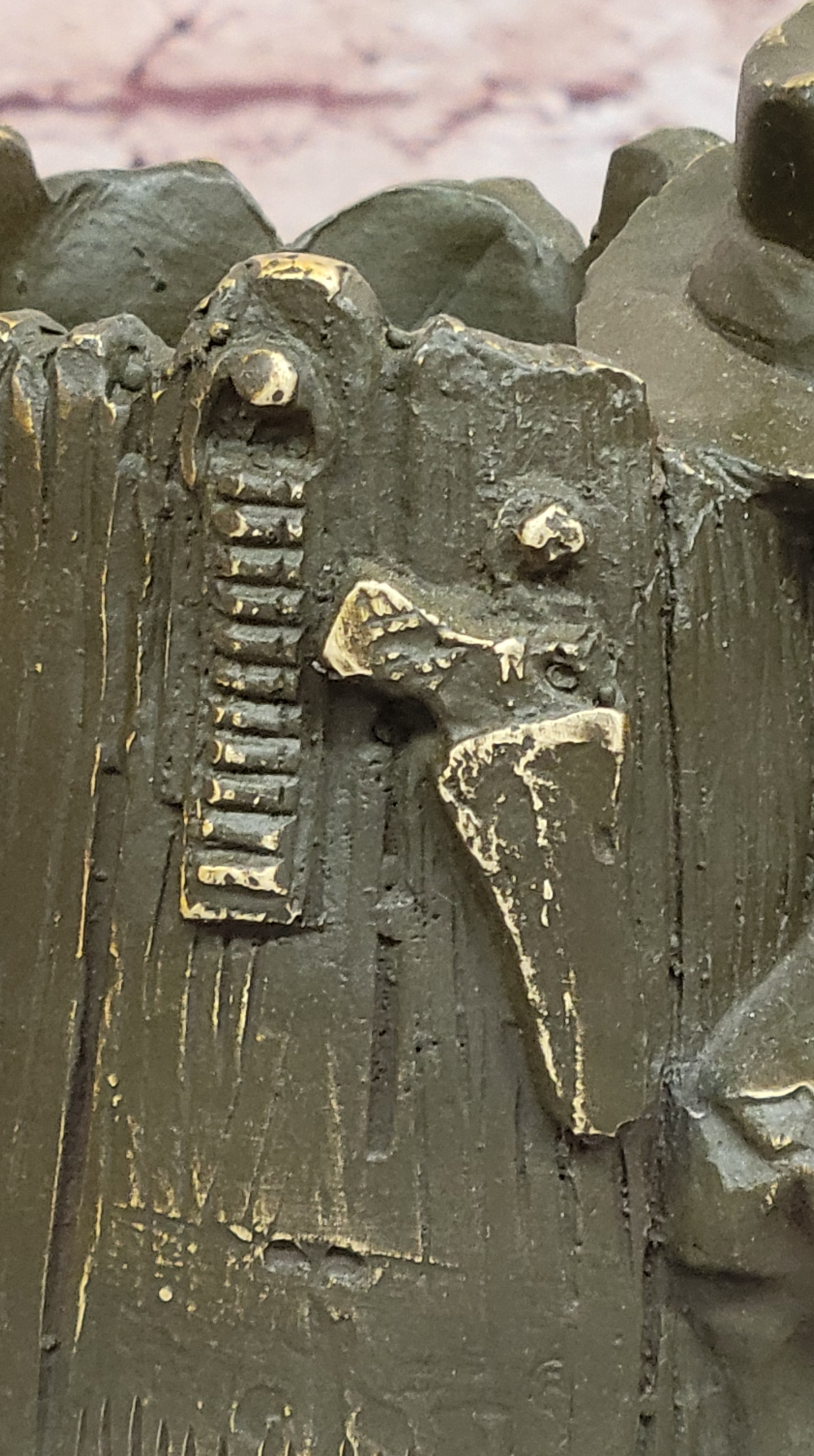 Western Cowboy Bronze Sculpture – Anderson Signed Pen Holder Figurine Statue