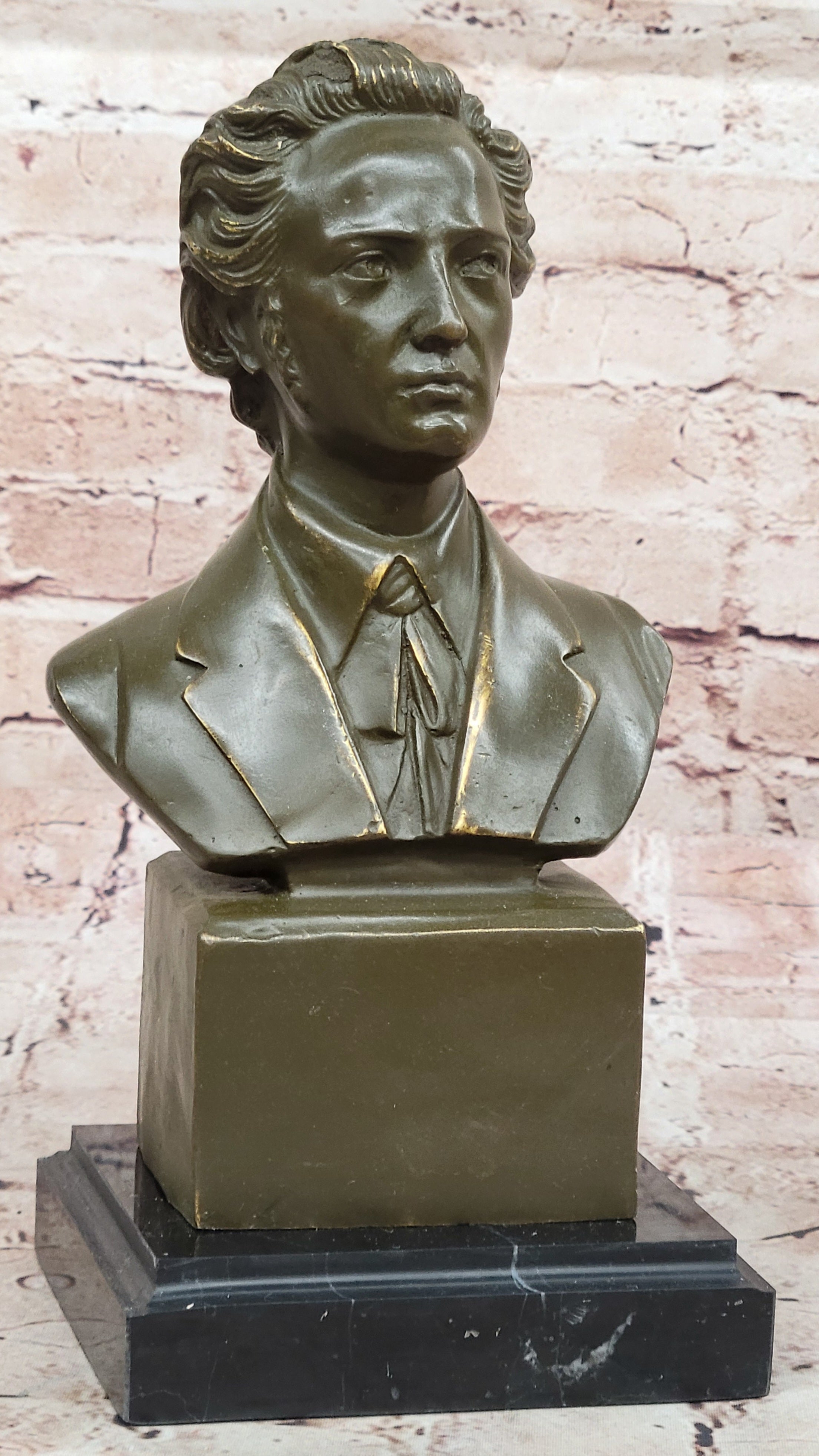 Frederic Chopin Bronze Bust Statue – Limited Edition Music Art for Home or Office Decor