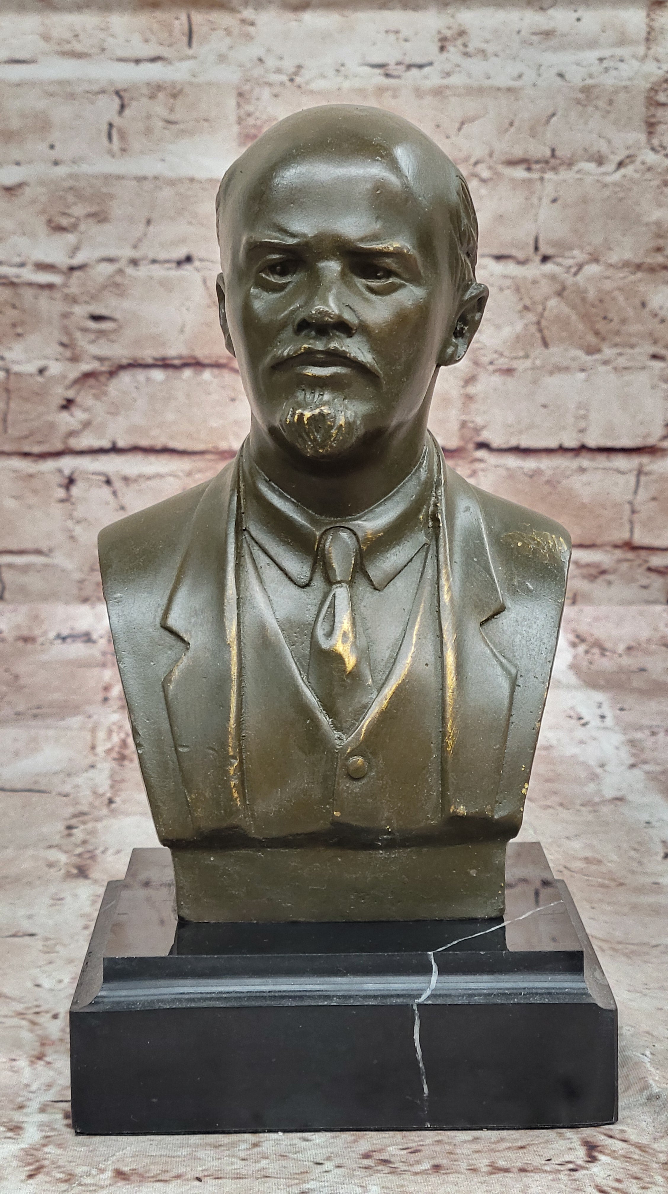 Detailed Bronze Sculpture Statue of Lenin Soviet Union Founder Political Figurine
