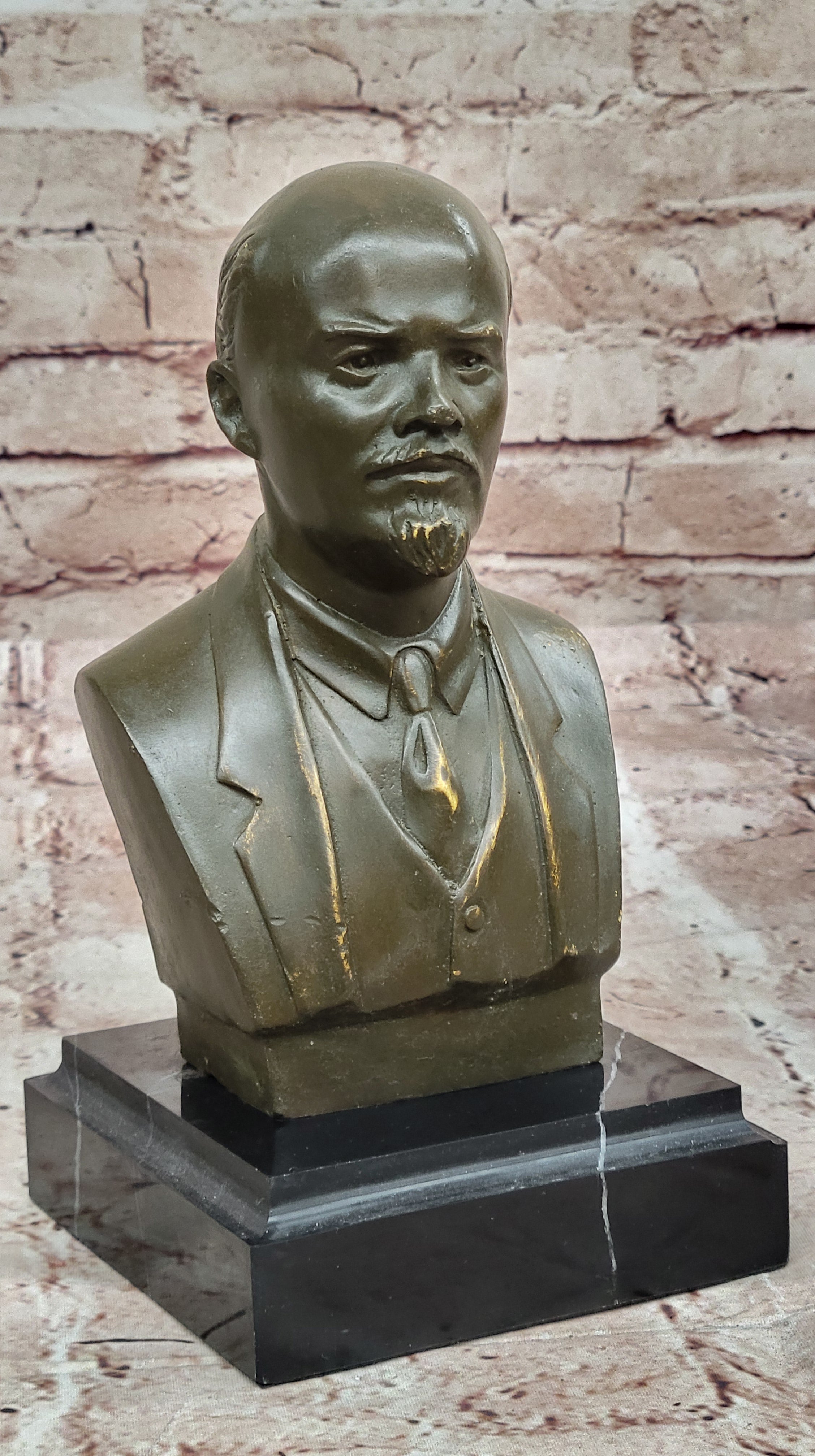 Detailed Bronze Sculpture Statue of Lenin Soviet Union Founder Political Figurine
