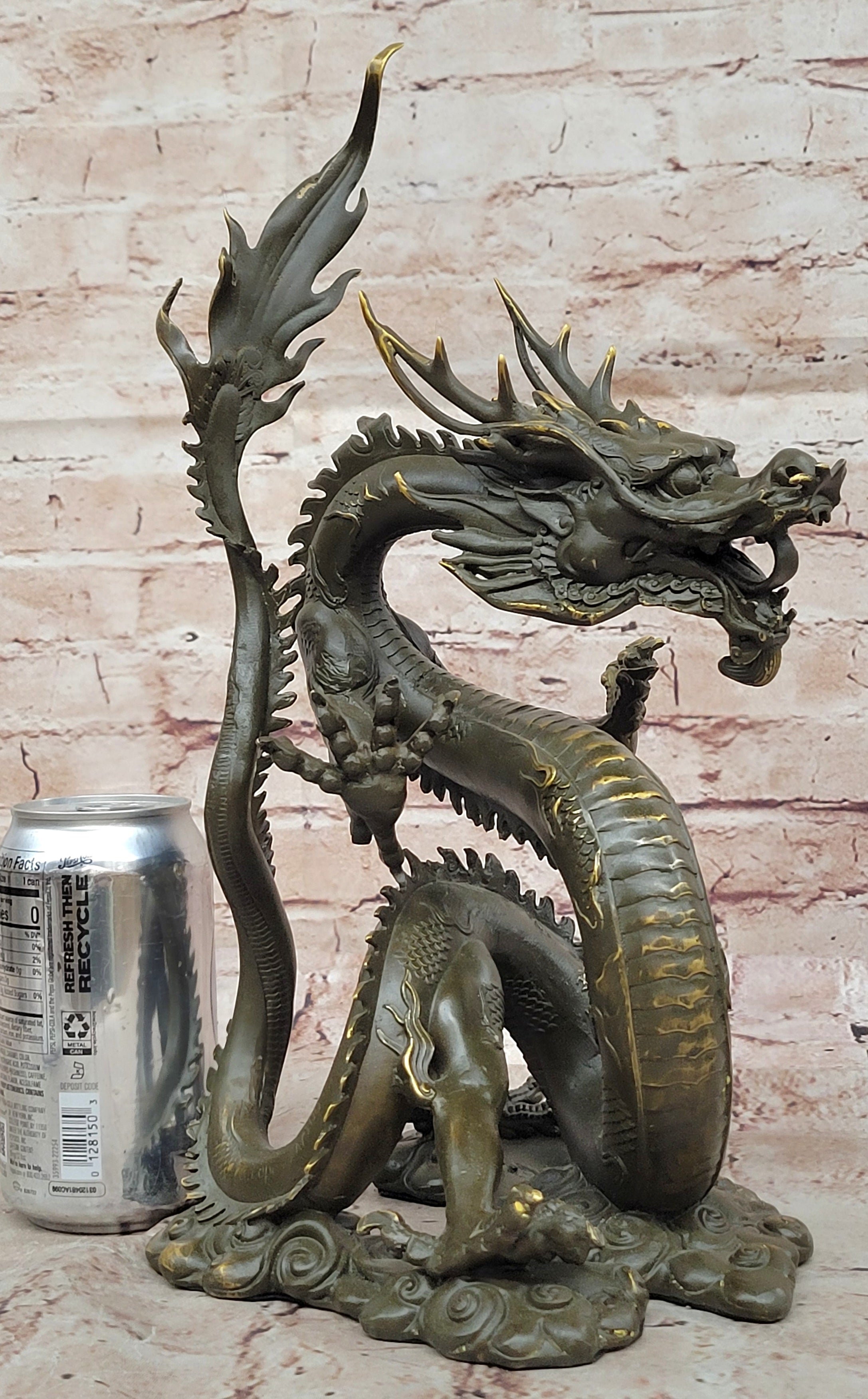 Milo Bronze Sculpture Statue of Vintage Dragon Collector Mythical Figurine