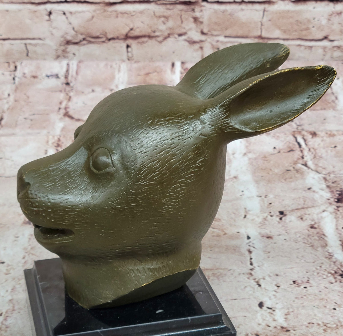 Chinese Zodiac Rabbit Bronze Sculpture – Signed by Yanez, Hot Cast Figurine