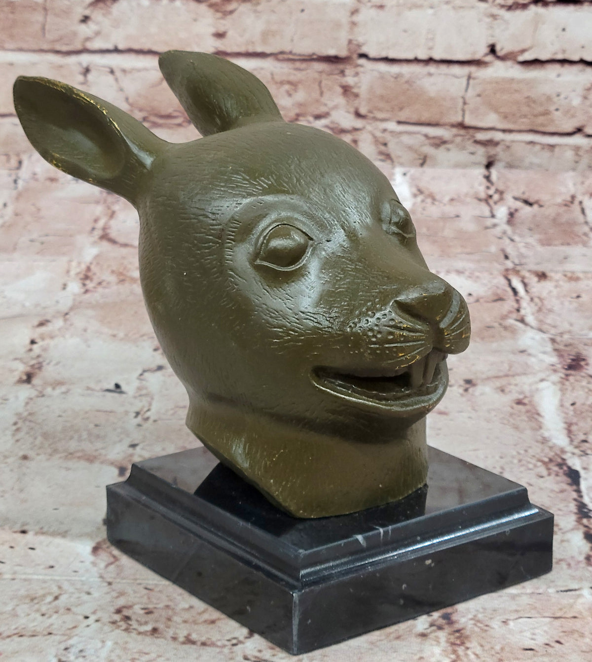 Chinese Zodiac Rabbit Bronze Sculpture – Signed by Yanez, Hot Cast Figurine