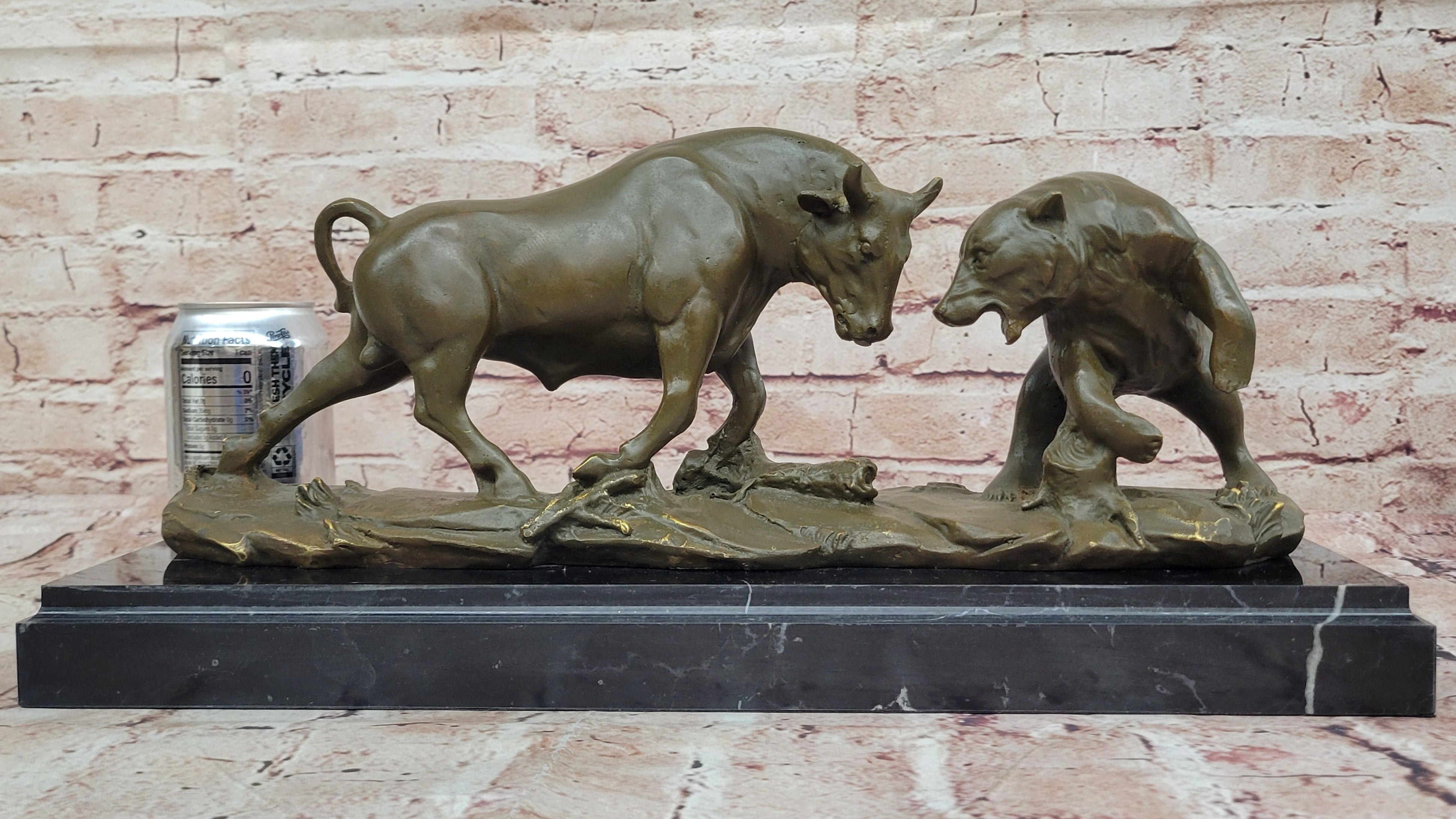 Wall Street Bull and Bear Bronze Sculpture – Limited Edition Signed Milo Artwork Art