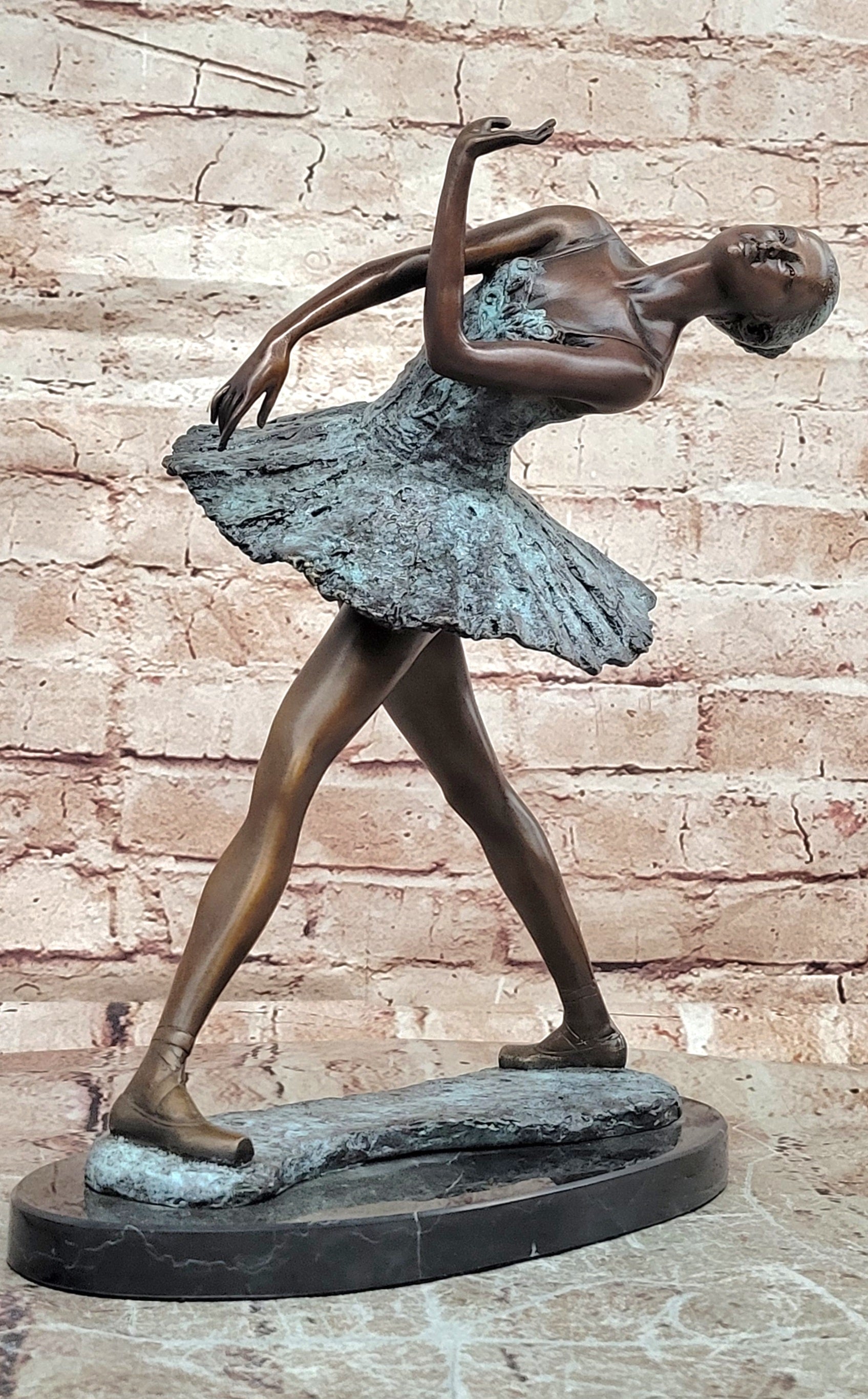 Signed Milo Bronze Ballerina Figurine Ballet Dance Sculpture Home Decor Art