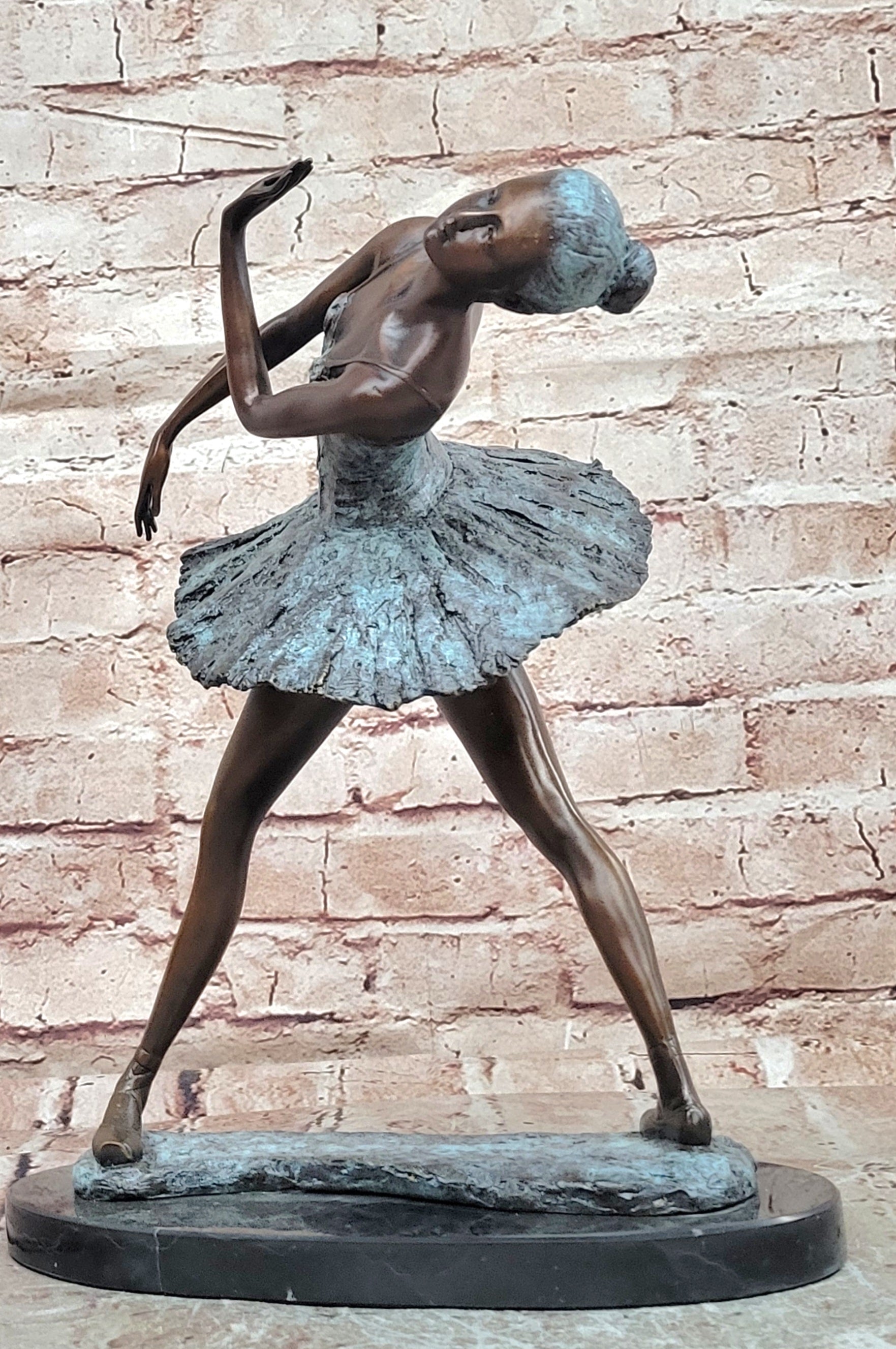 Signed Milo Bronze Ballerina Figurine Ballet Dance Sculpture Home Decor Art