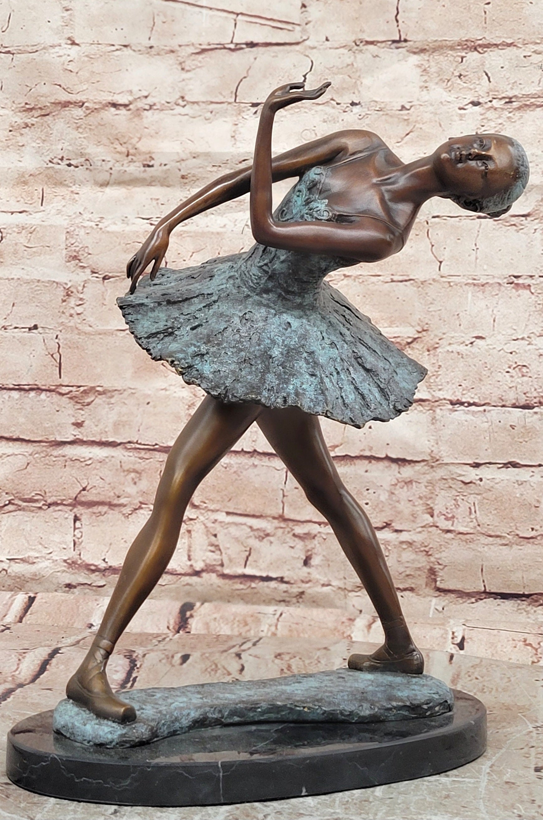 Signed Milo Bronze Ballerina Figurine Ballet Dance Sculpture Home Decor Art