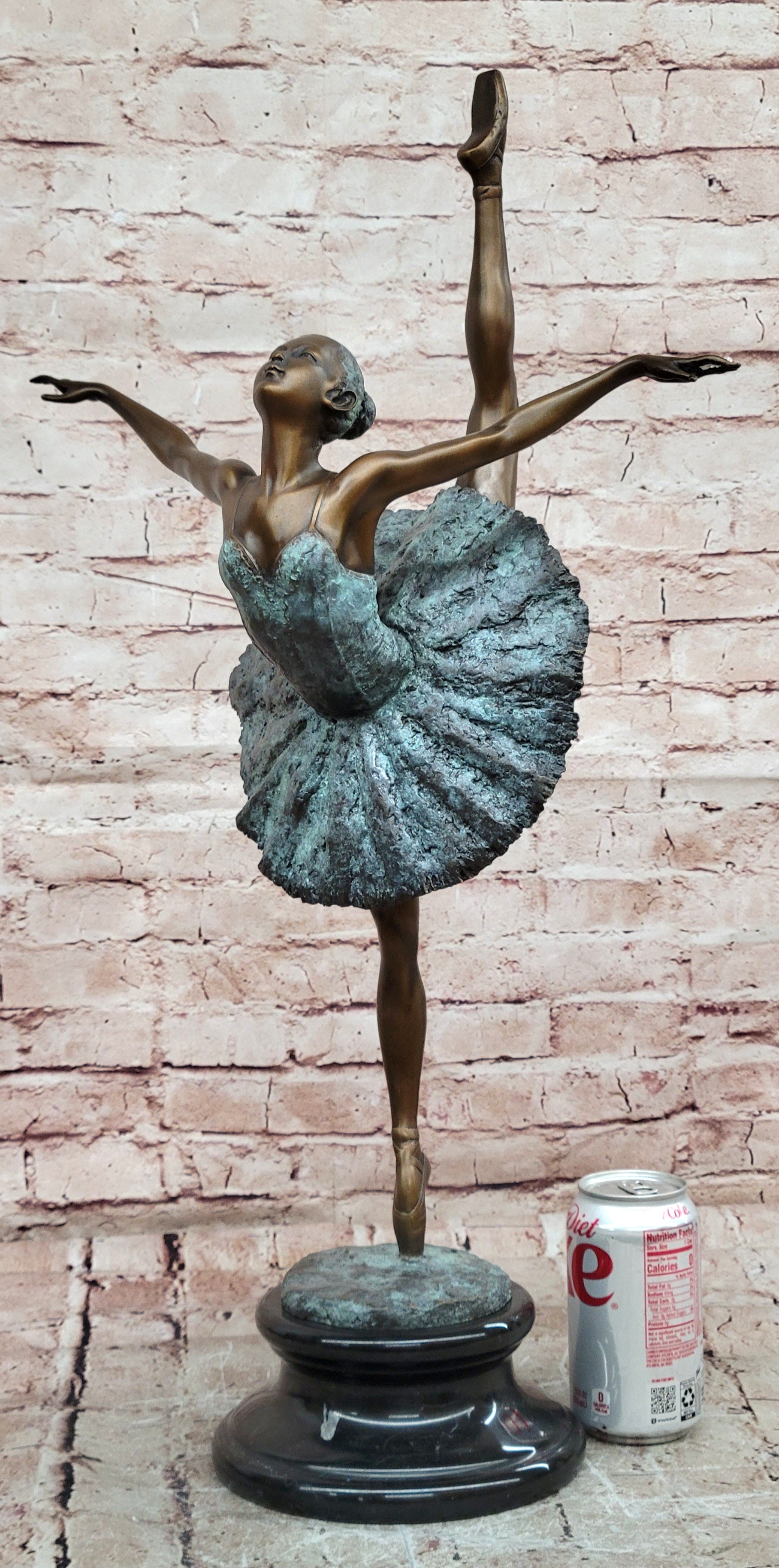 Bronze Arabesque Ballet Sculpture Signed Milo Graceful Dancer Statue Art