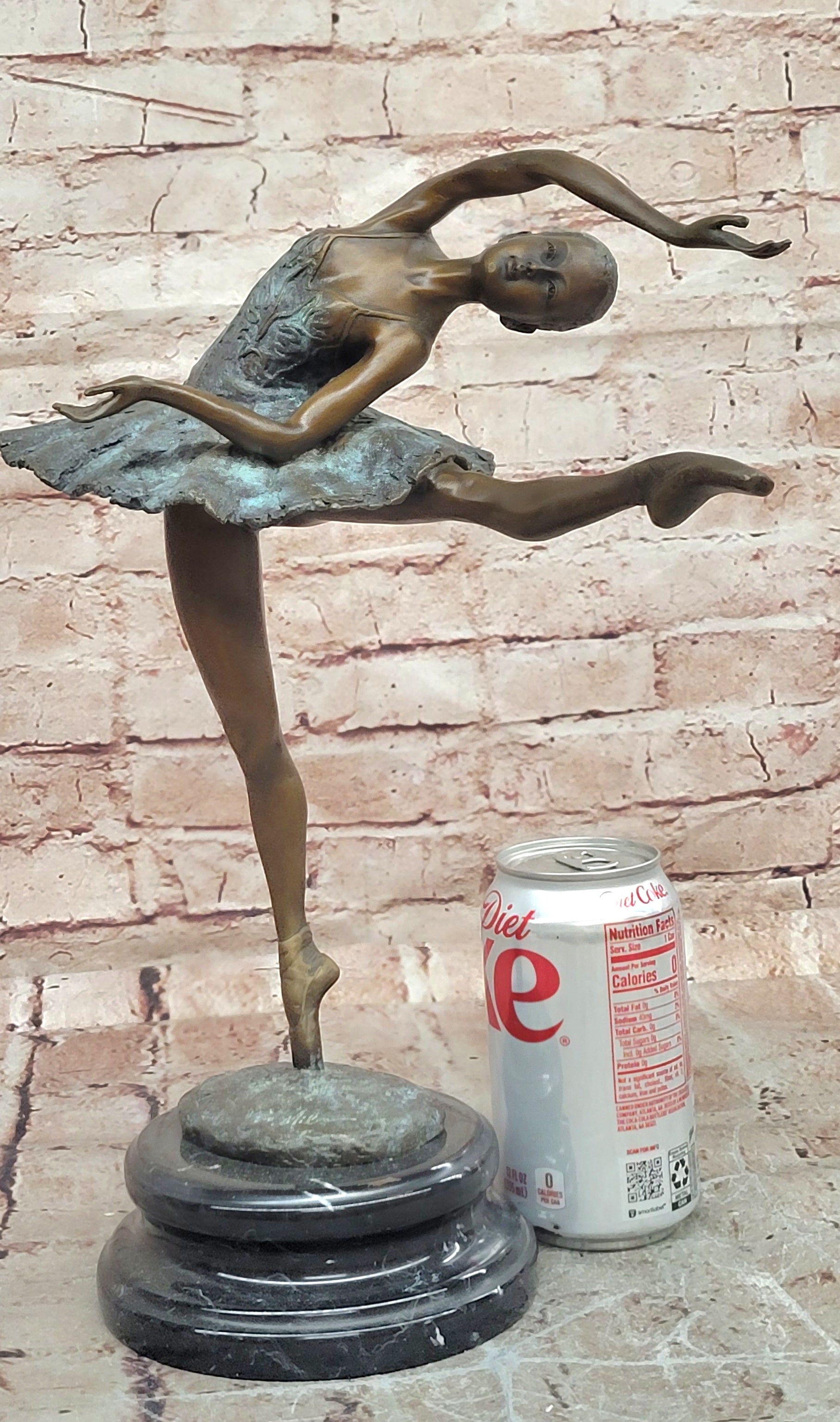 Art Deco Bronze Dancer Statue Signed Milo Museum Quality Fine Art Sculpture