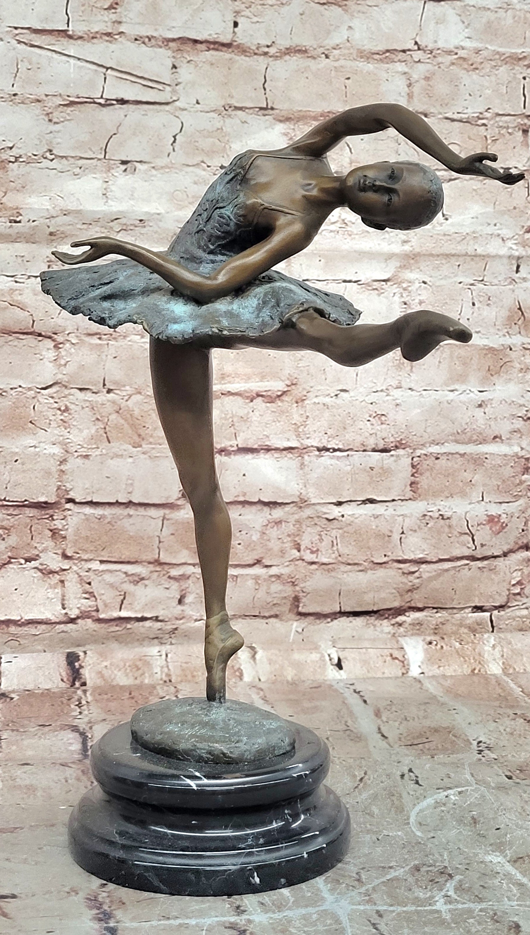 Art Deco Bronze Dancer Statue Signed Milo Museum Quality Fine Art Sculpture