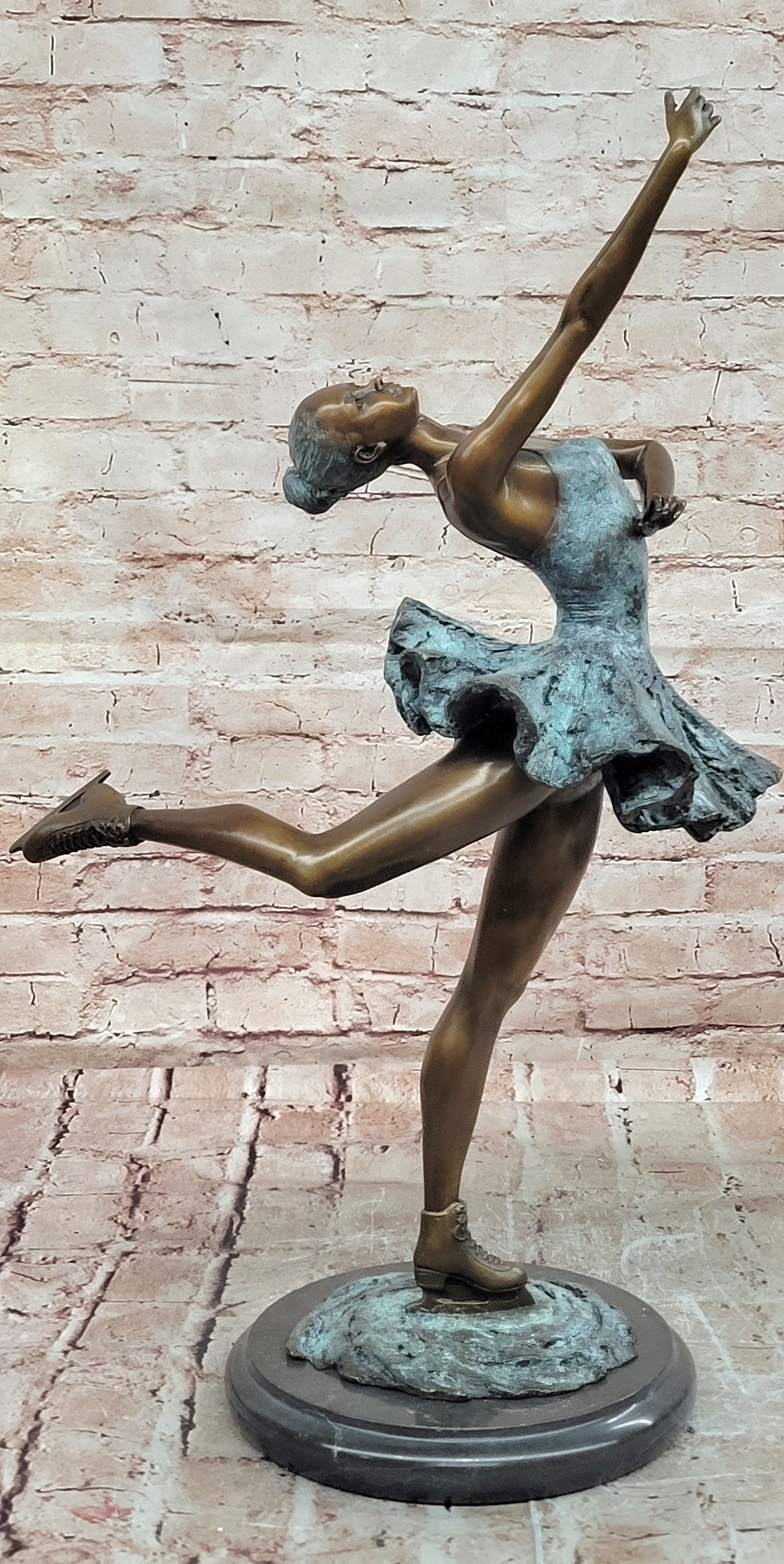Signed Milo Bronze Dance Statue Elegant Ballerina Figurine Home Decor Art