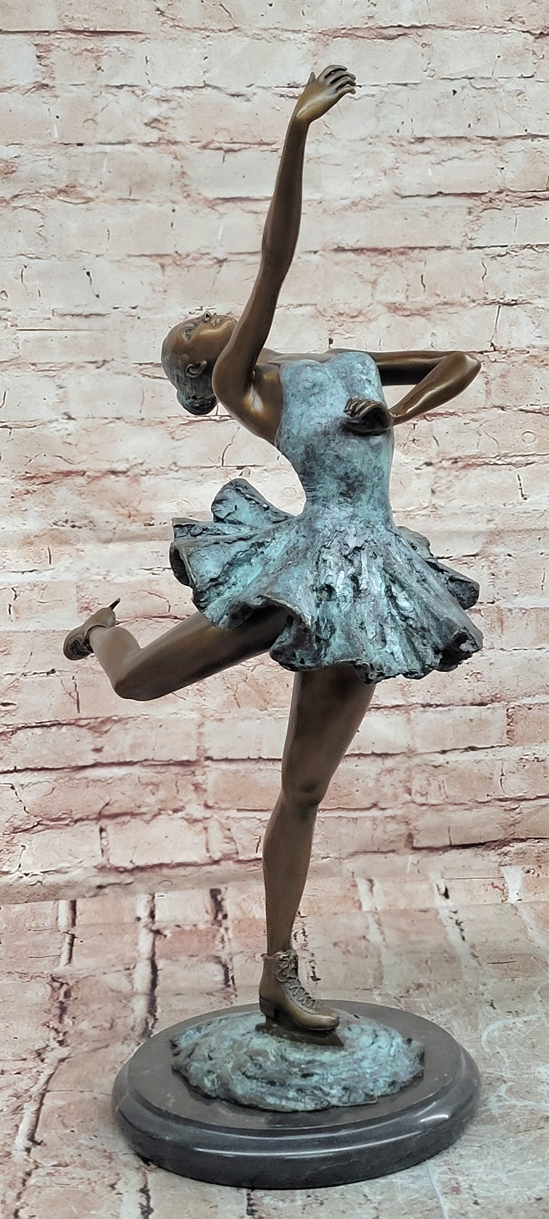 Signed Milo Bronze Dance Statue Elegant Ballerina Figurine Home Decor Art