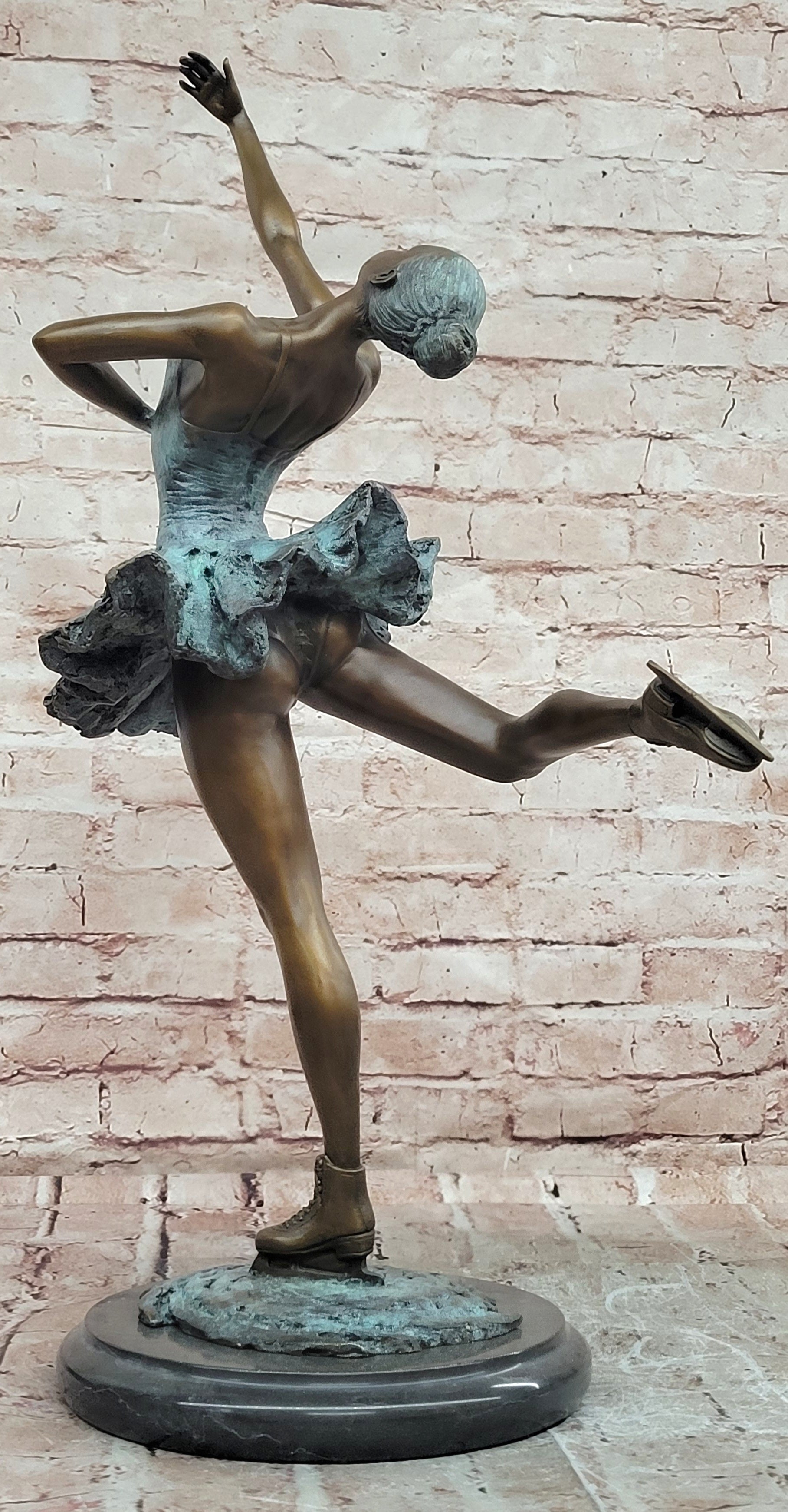 Signed Milo Bronze Dance Statue Elegant Ballerina Figurine Home Decor Art