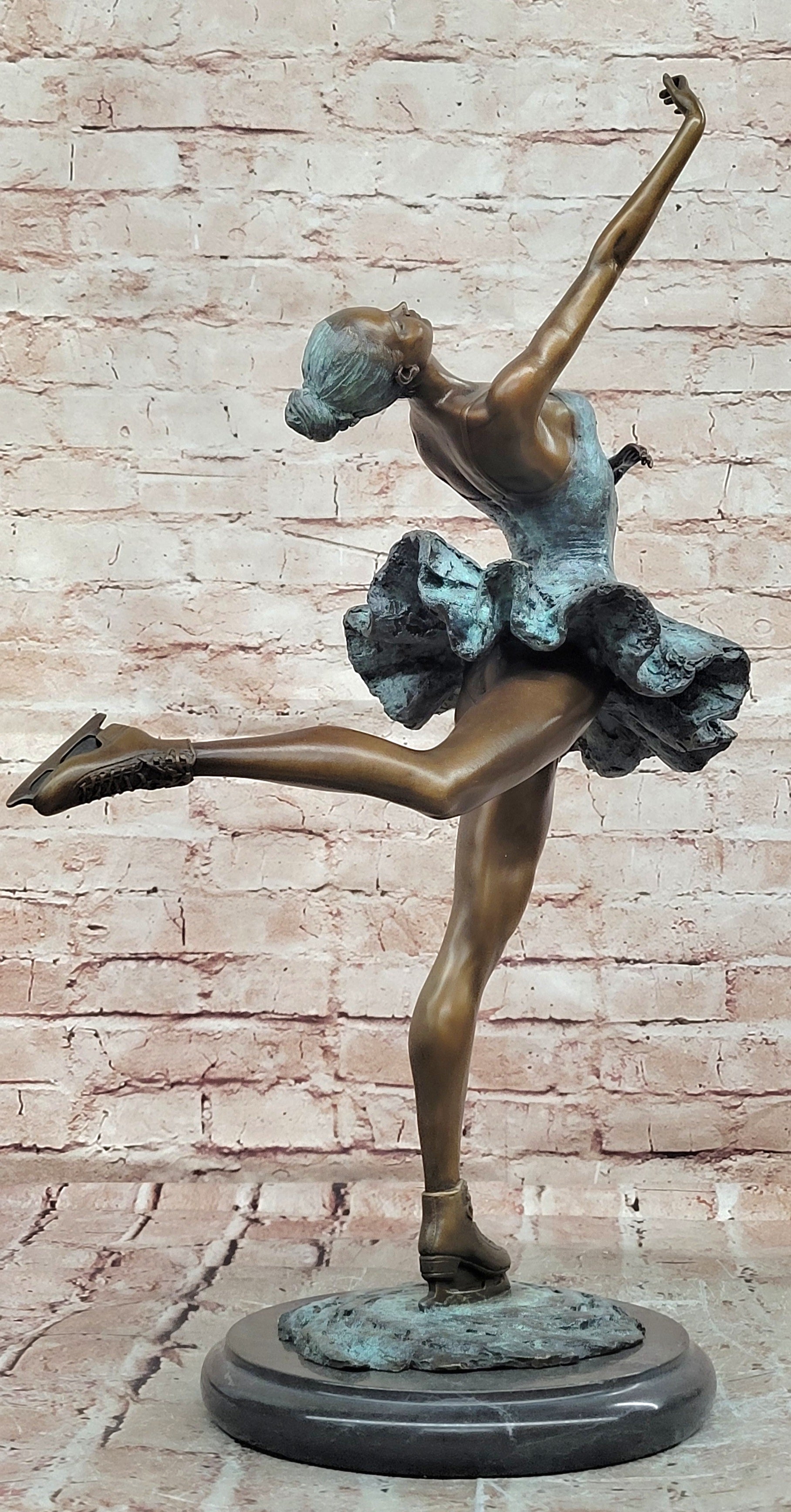 Signed Milo Bronze Dance Statue Elegant Ballerina Figurine Home Decor Art