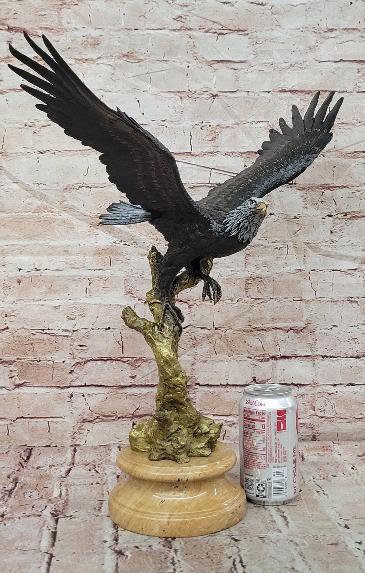Juno Patina Bald Eagle Bronze Statue Fine Art Decor