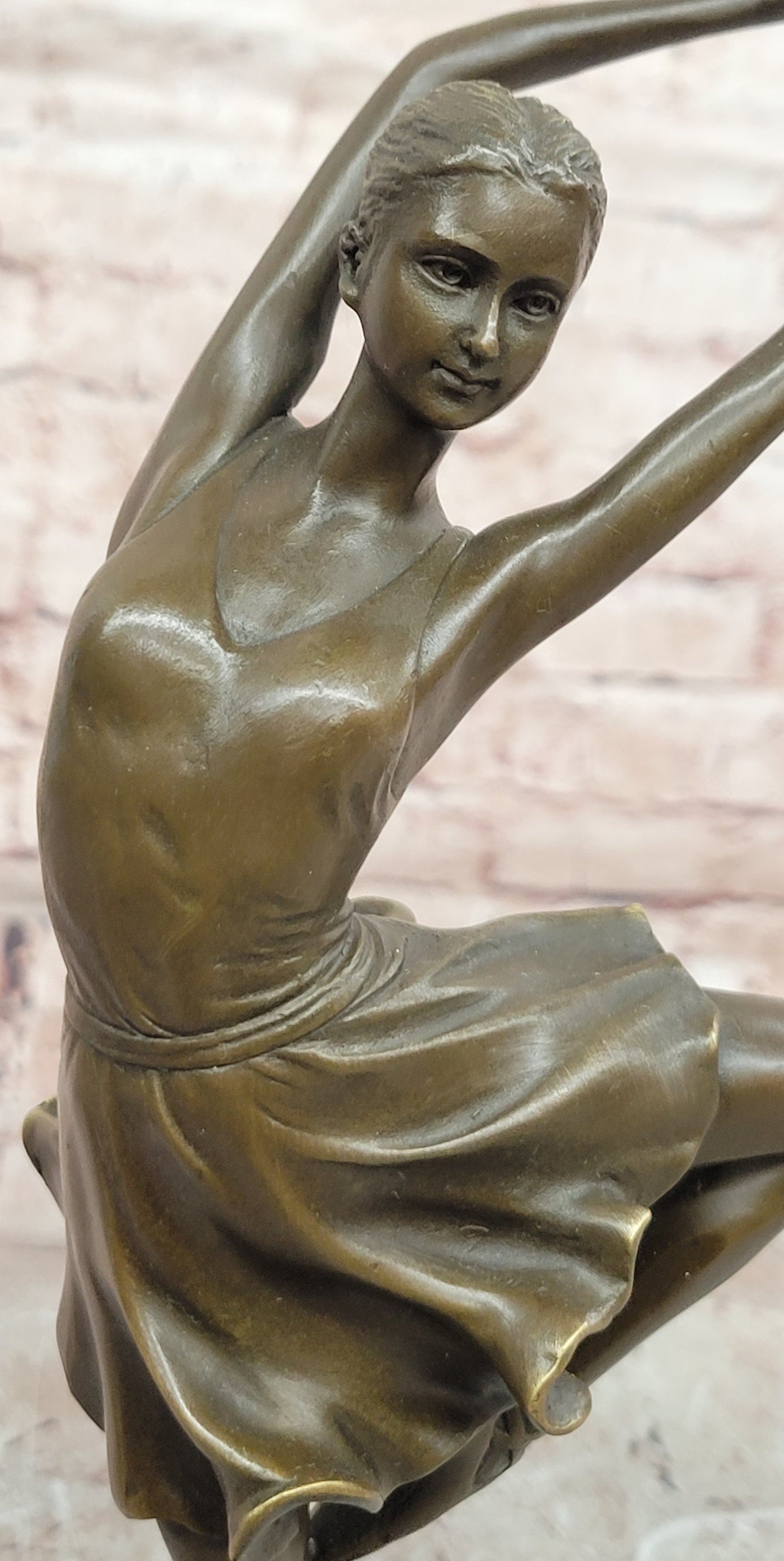 Bronze Ballerina on Pointe Sculpture Cesaro Dance Lover Collectible Artwork