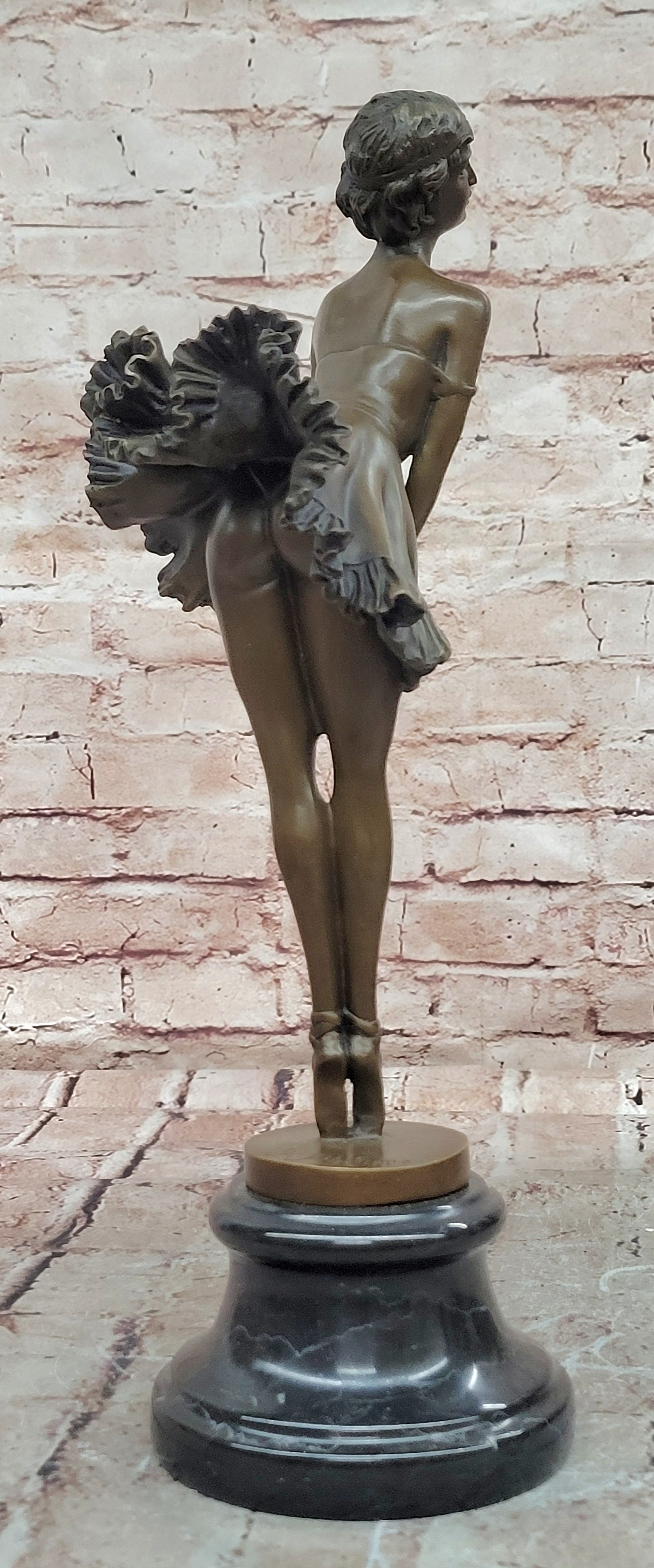 Elegant Ballet Dancer Bronze Statue Handcrafted Fine Art Display Piece