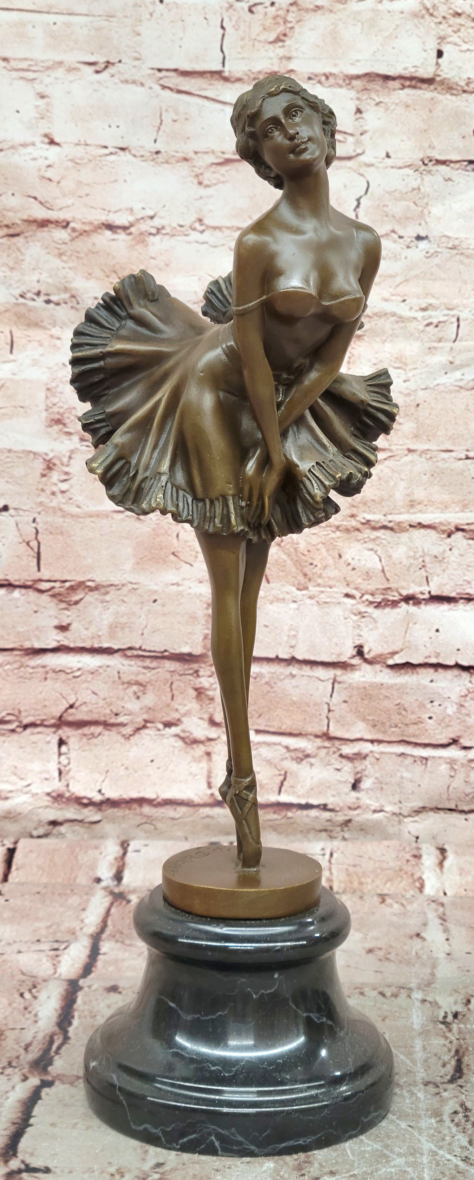 Elegant Ballet Dancer Bronze Statue Handcrafted Fine Art Display Piece