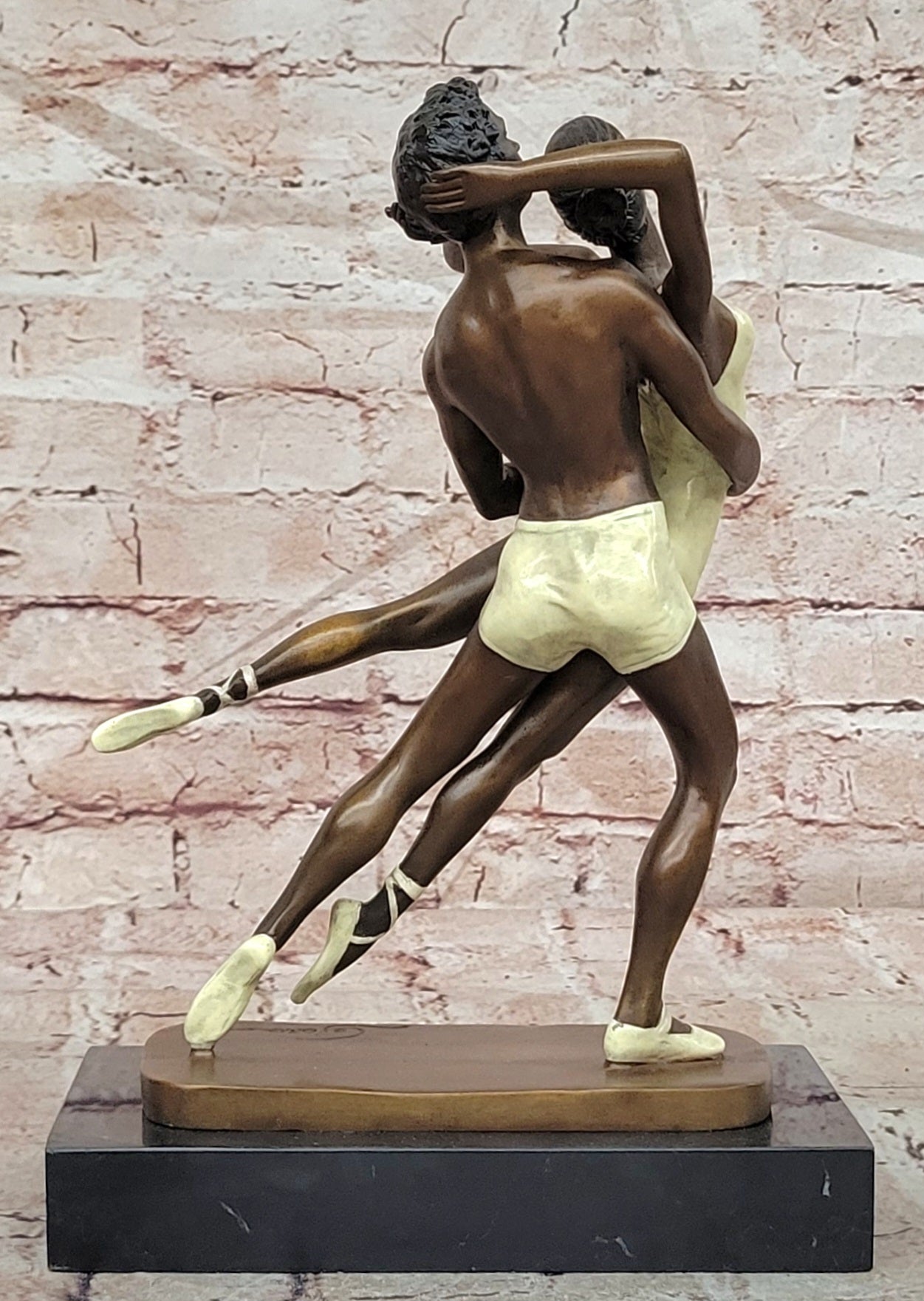 Cesaro Bronze Ballet Dancers Sculpture Romantic Couple Fine Art Collectible