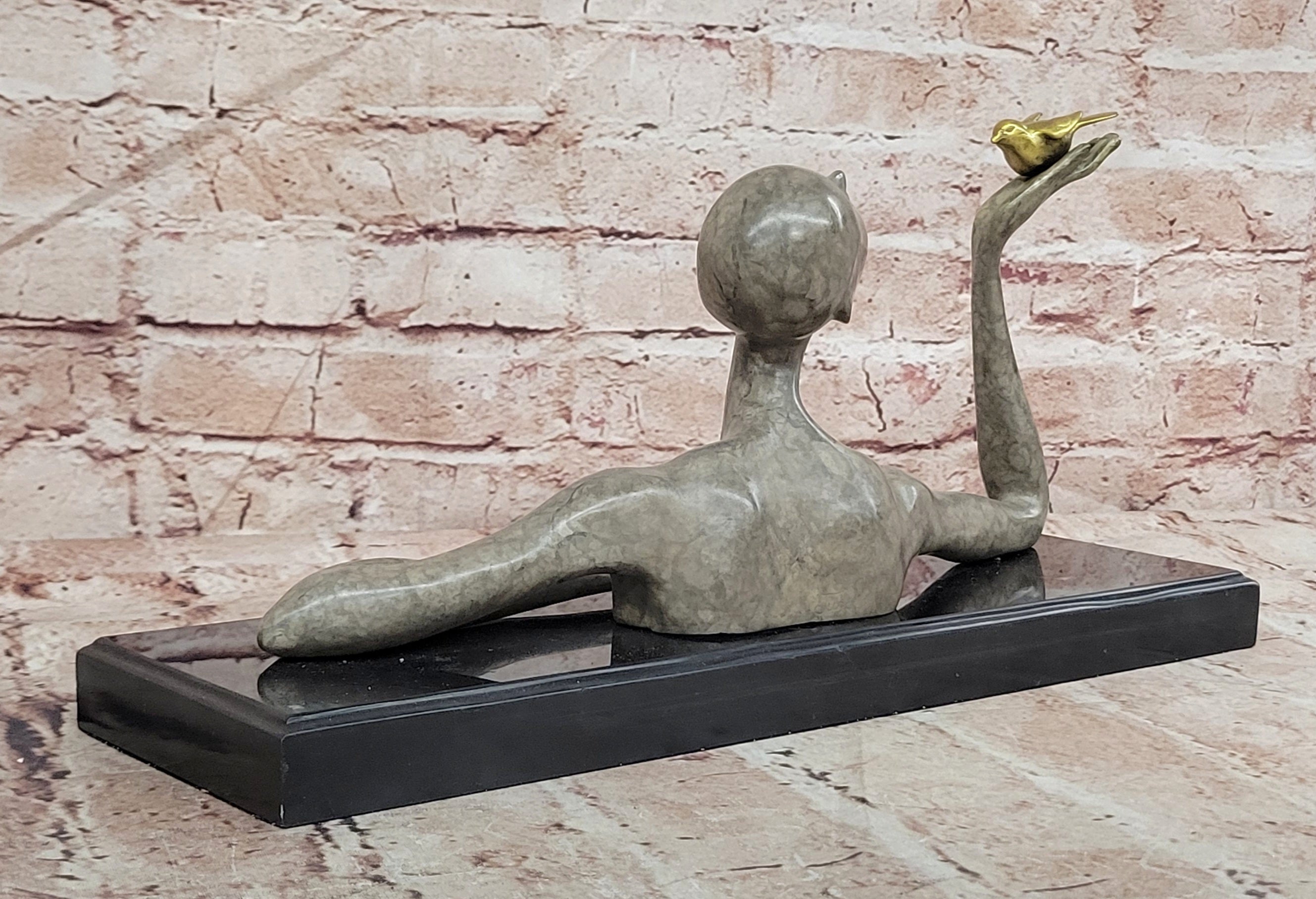 Juno Bronze Female Figurine Abstract Modern Sculpture Collectible Fine Art Statue