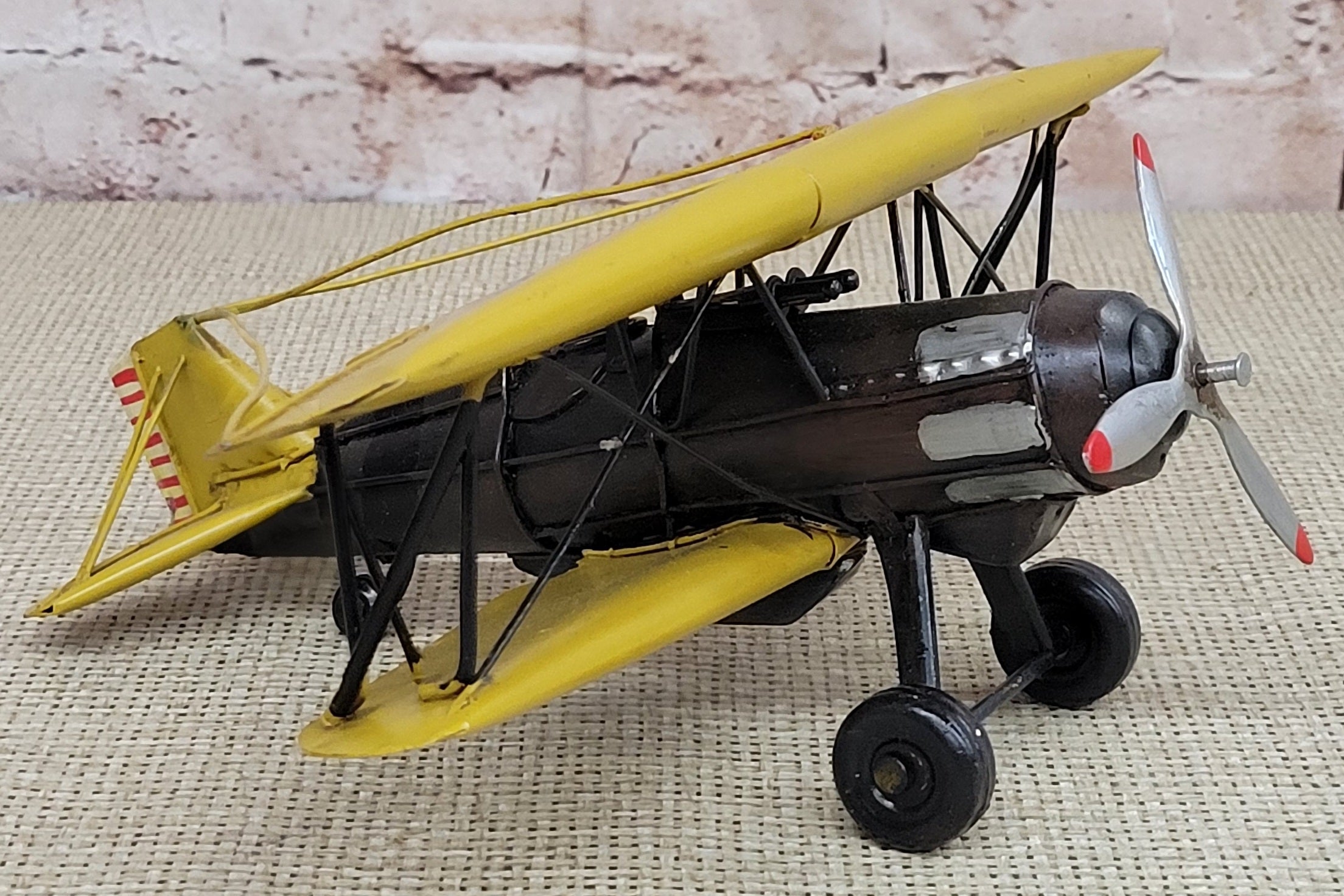 12" Home Decor Vintage Airplane Model Gifts Ornaments Iron Crafts Aircraft Decor
