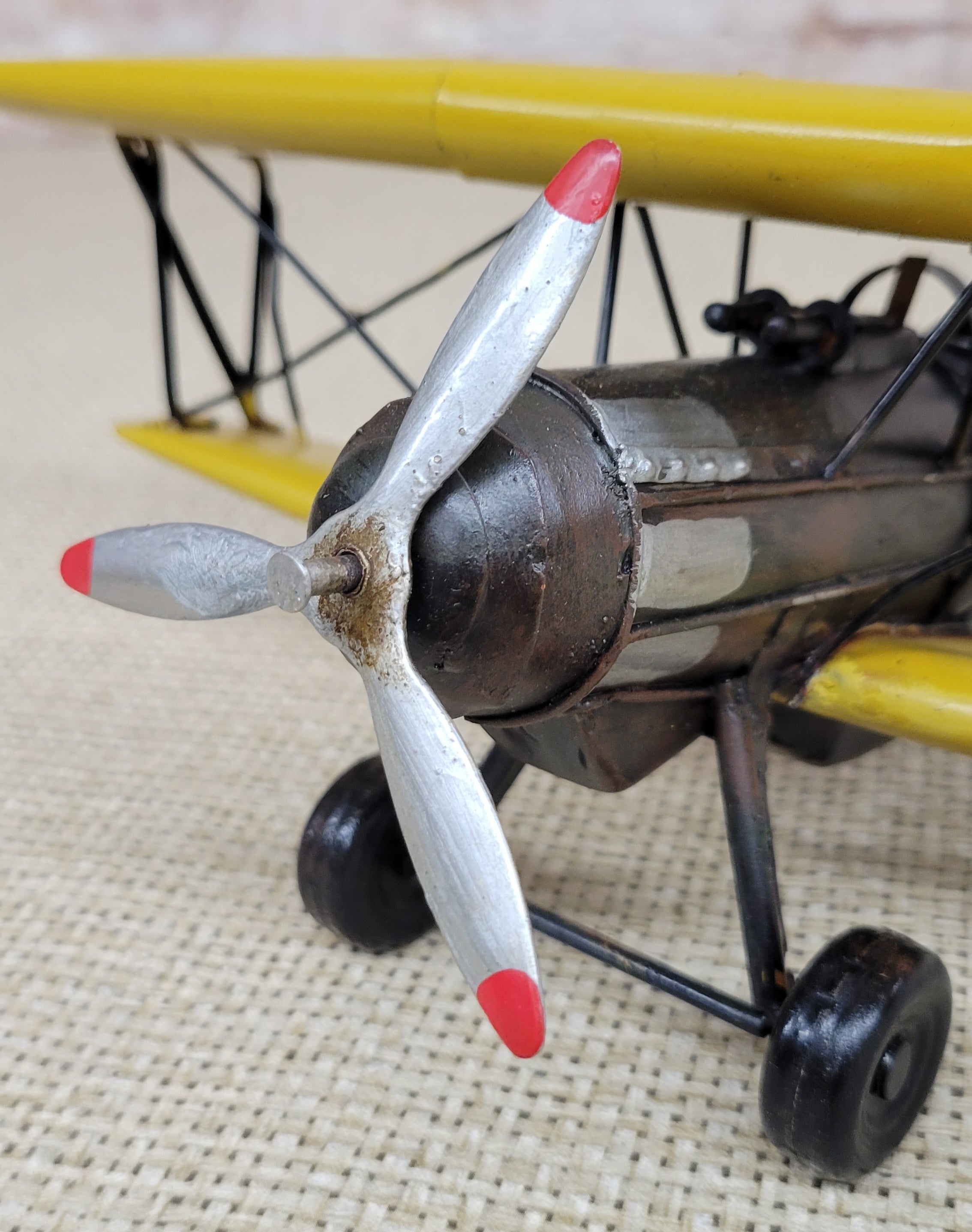 12" Home Decor Vintage Airplane Model Gifts Ornaments Iron Crafts Aircraft Decor
