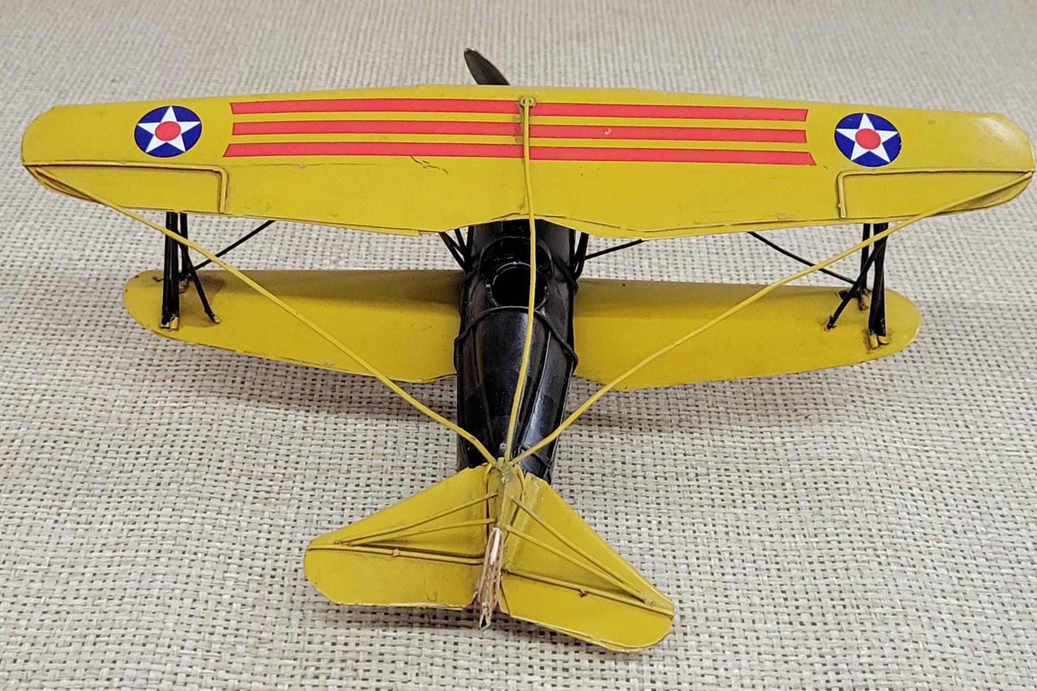 12" Home Decor Vintage Airplane Model Gifts Ornaments Iron Crafts Aircraft Decor