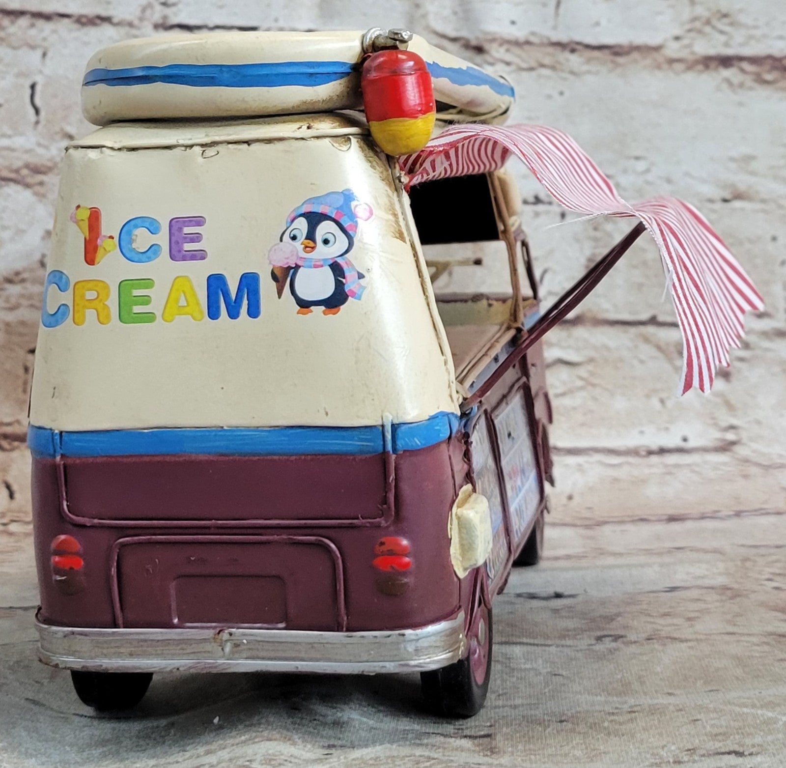 Handmade Blue/ Purple/ White Vintage VW Ice Cream Van Model Volkswagen VW Car