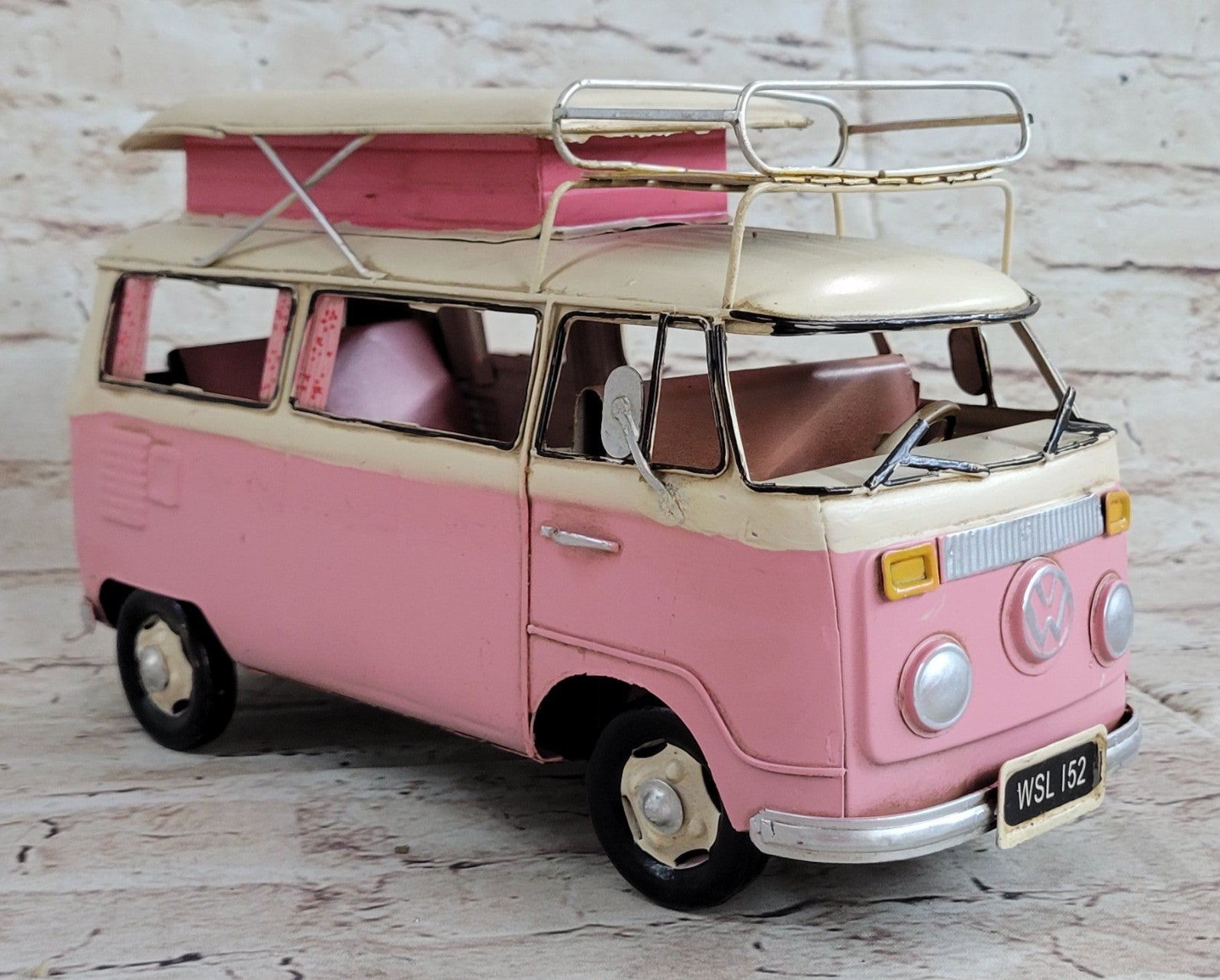 Vintage Reproduction 1966 Volkswagen Mini Bus Hand Made Metal Masterpiece Figure