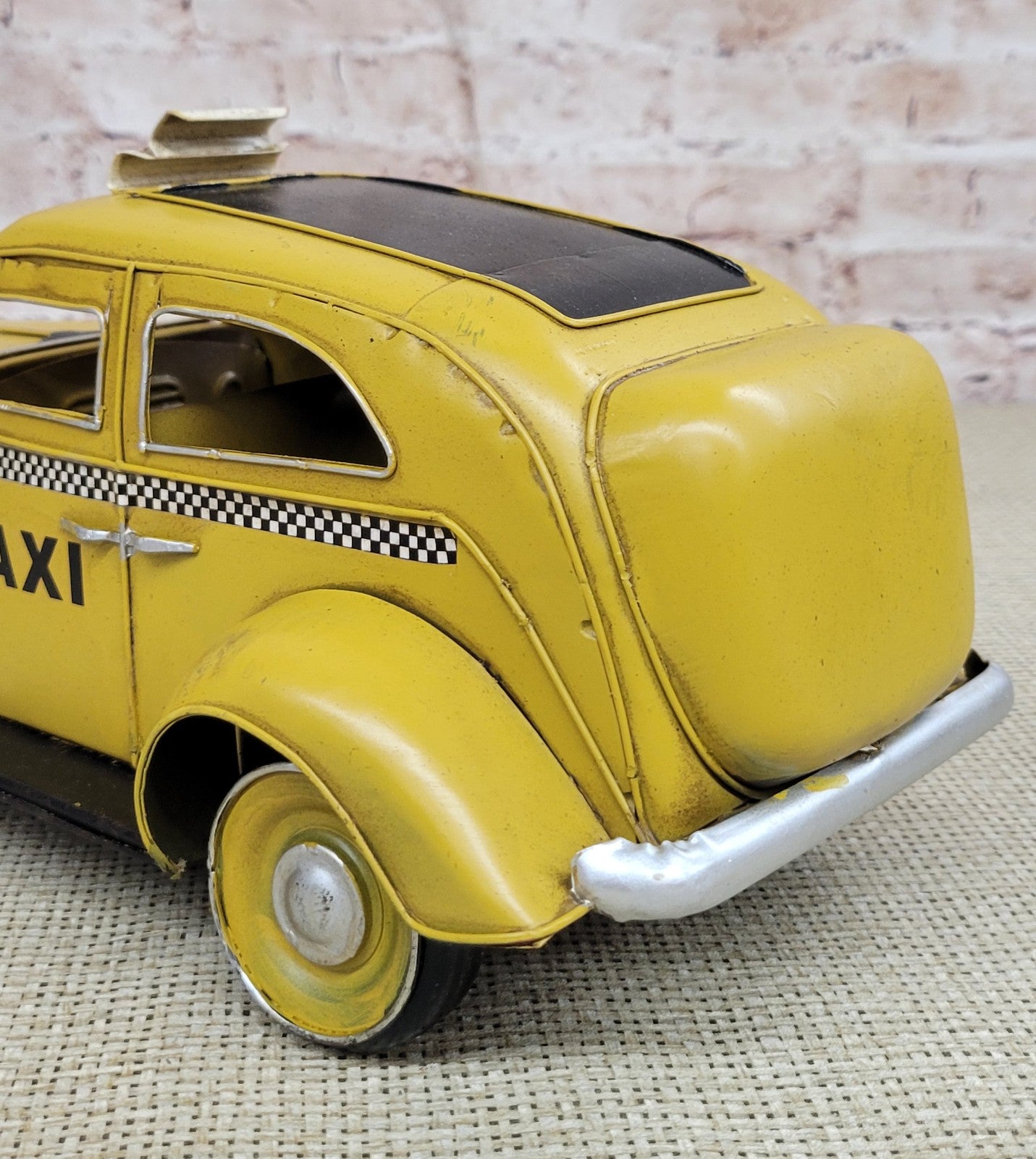 High Quality Iron Crafts Black Retro Taxi Car Model Handmade Metal Decorative