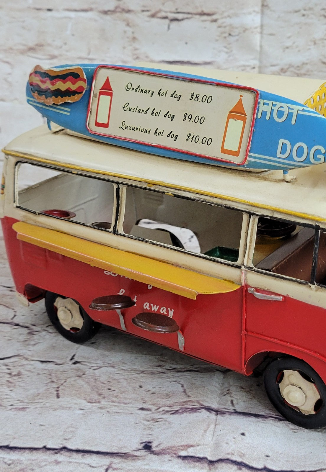 Antique Style Collector EditionDinning Food Truck Metal Metallic Masterpiece Decor
