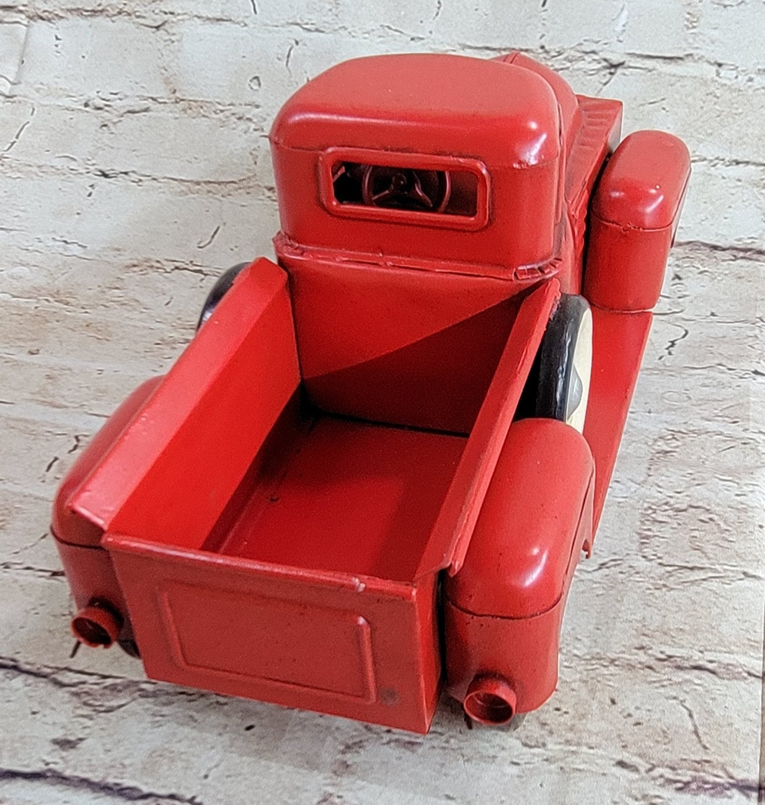 Vintage Classic aArtwork RED GMC Pickup Truck Hand Made Masterpiece Statue GIFT
