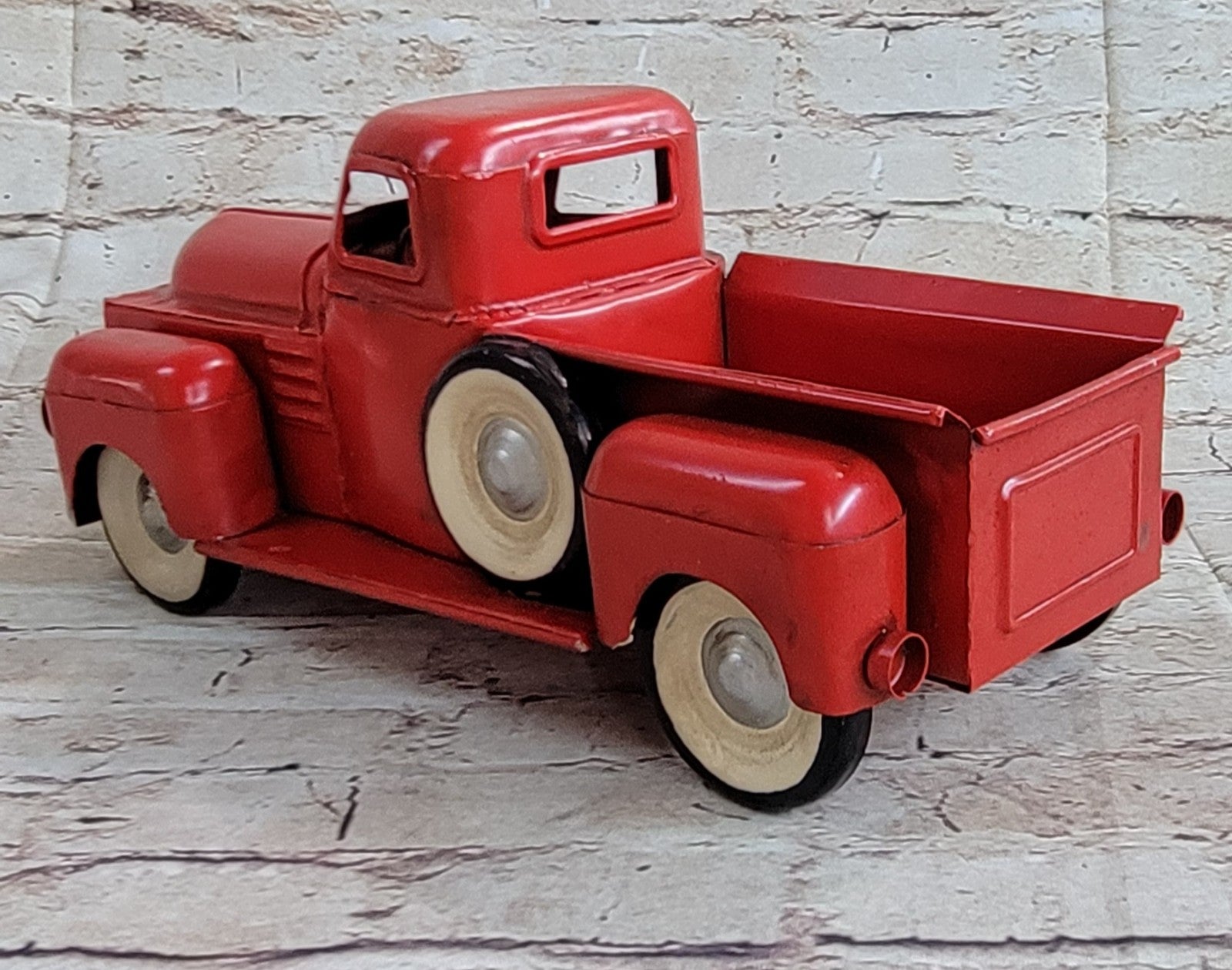 Vintage Classic aArtwork RED GMC Pickup Truck Hand Made Masterpiece Statue GIFT