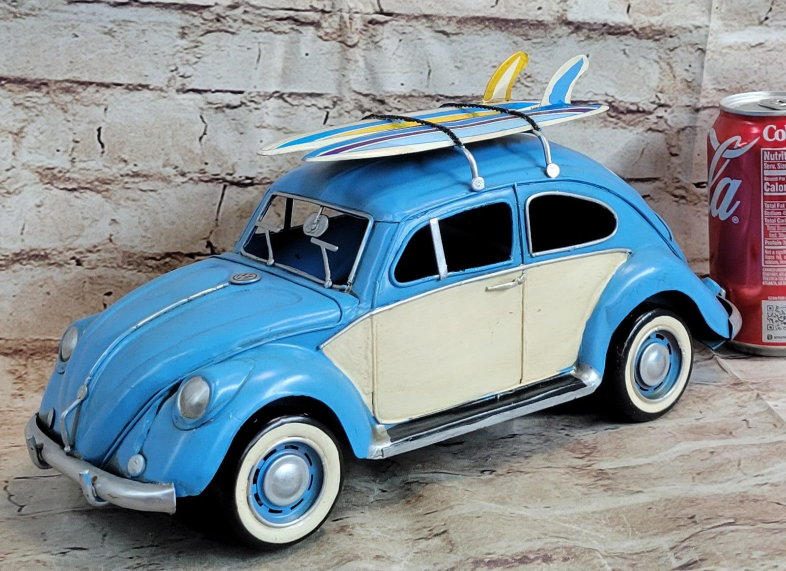 Jayland 1:12 Volkswagen VW Beetle 1200 Classic Die-Cast Model Car Blue Figure