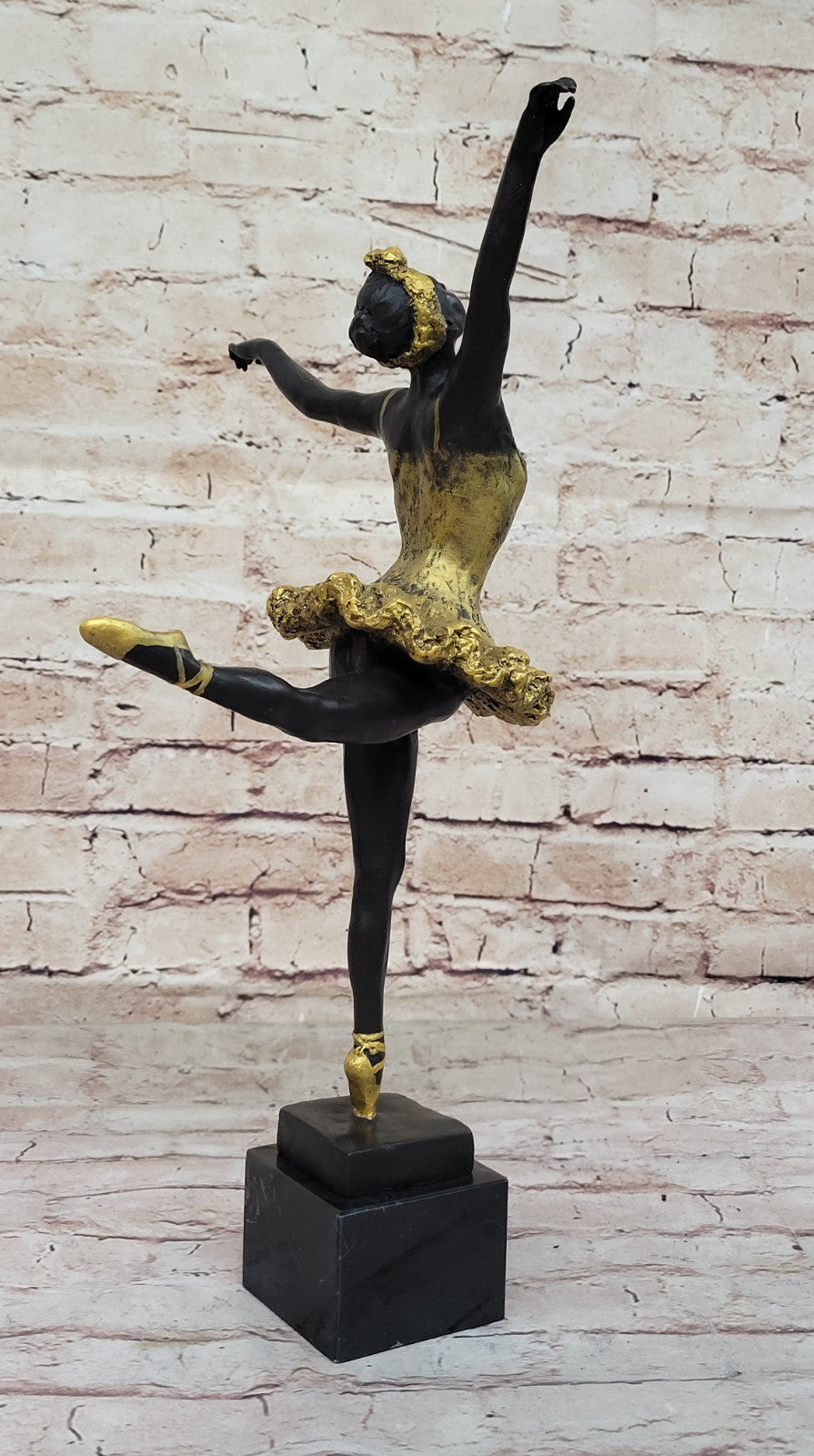 Signed Milo Bronze Sculpture: Ballerina Dance Trophy, Hot Cast Art Deco Decor