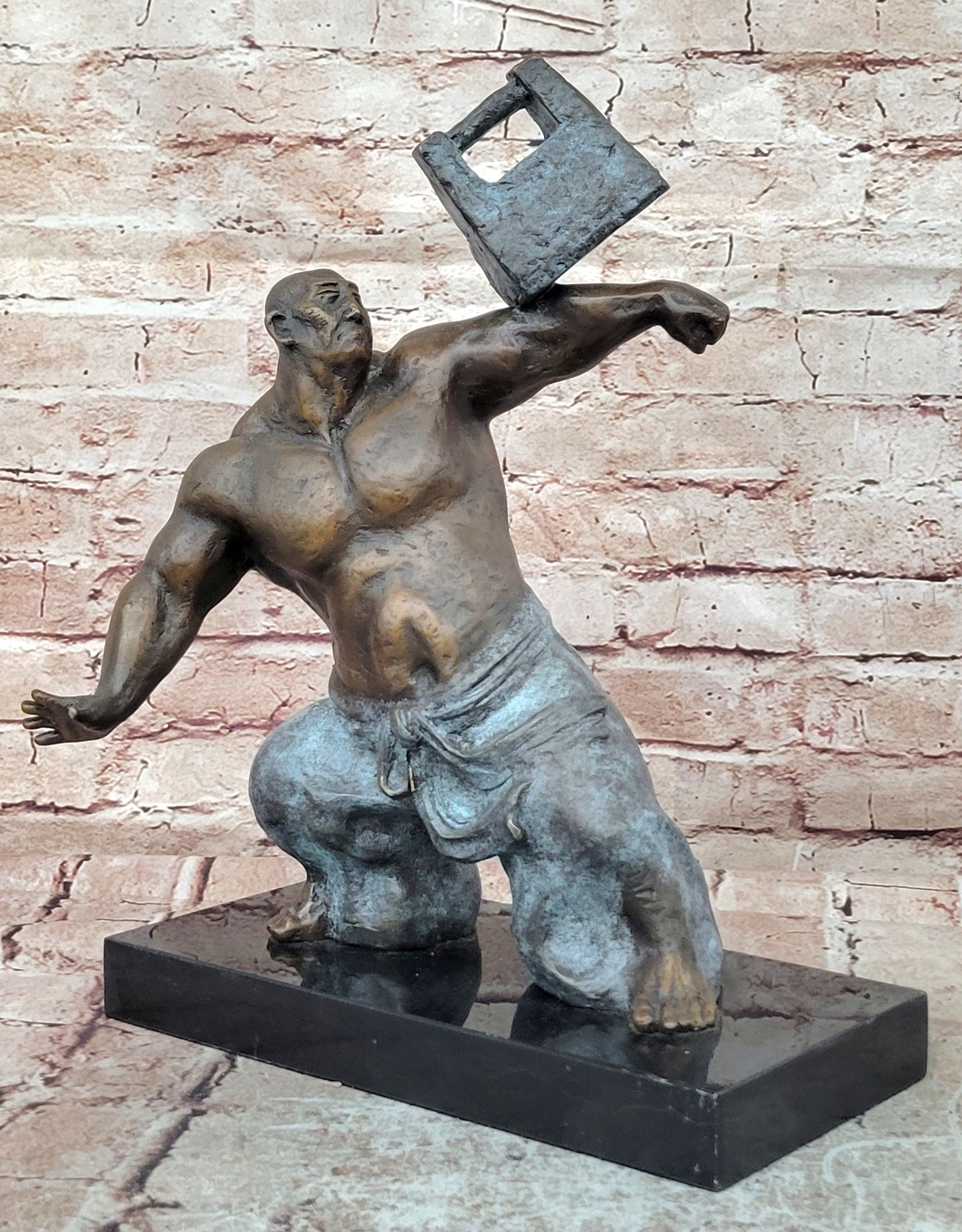 Miguel Lopez or Milo`s Thai Chi Bronze Sculpture: Hot Cast Abstract Art