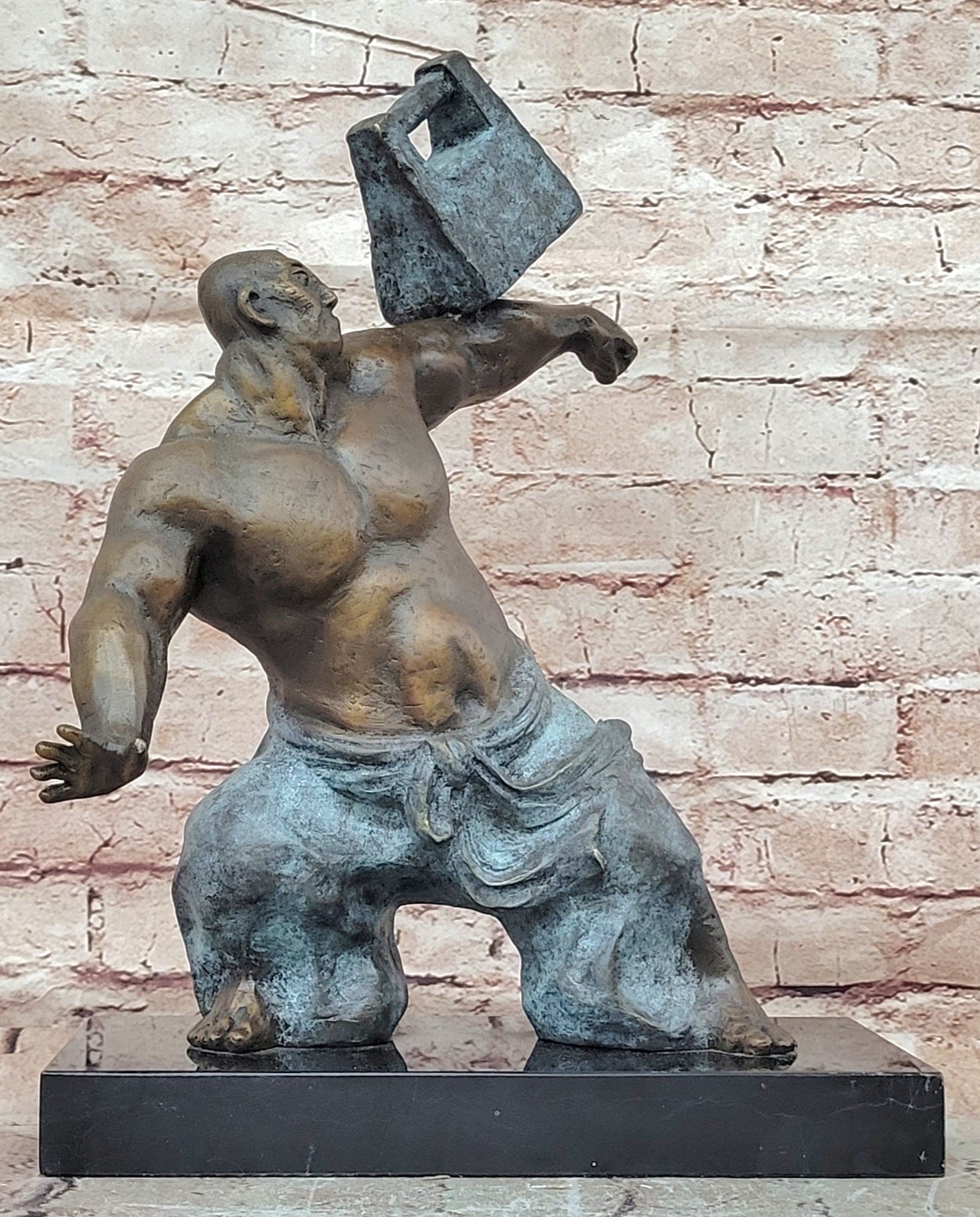 Miguel Lopez or Milo`s Thai Chi Bronze Sculpture: Hot Cast Abstract Art