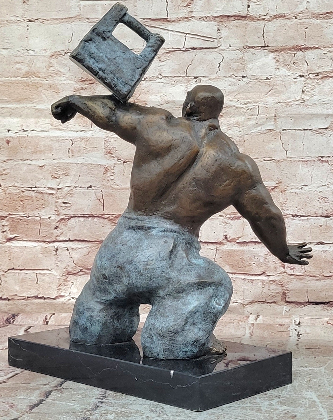 Miguel Lopez or Milo`s Thai Chi Bronze Sculpture: Hot Cast Abstract Art