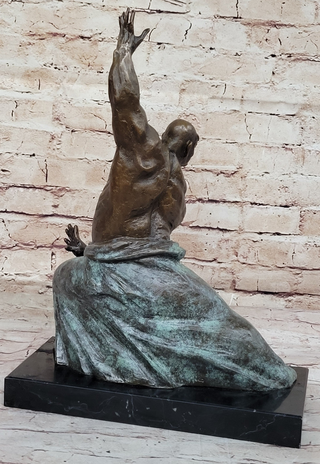 Signed Milo Art: Martial Art Karate Man Bronze Statue, Home Office Decor