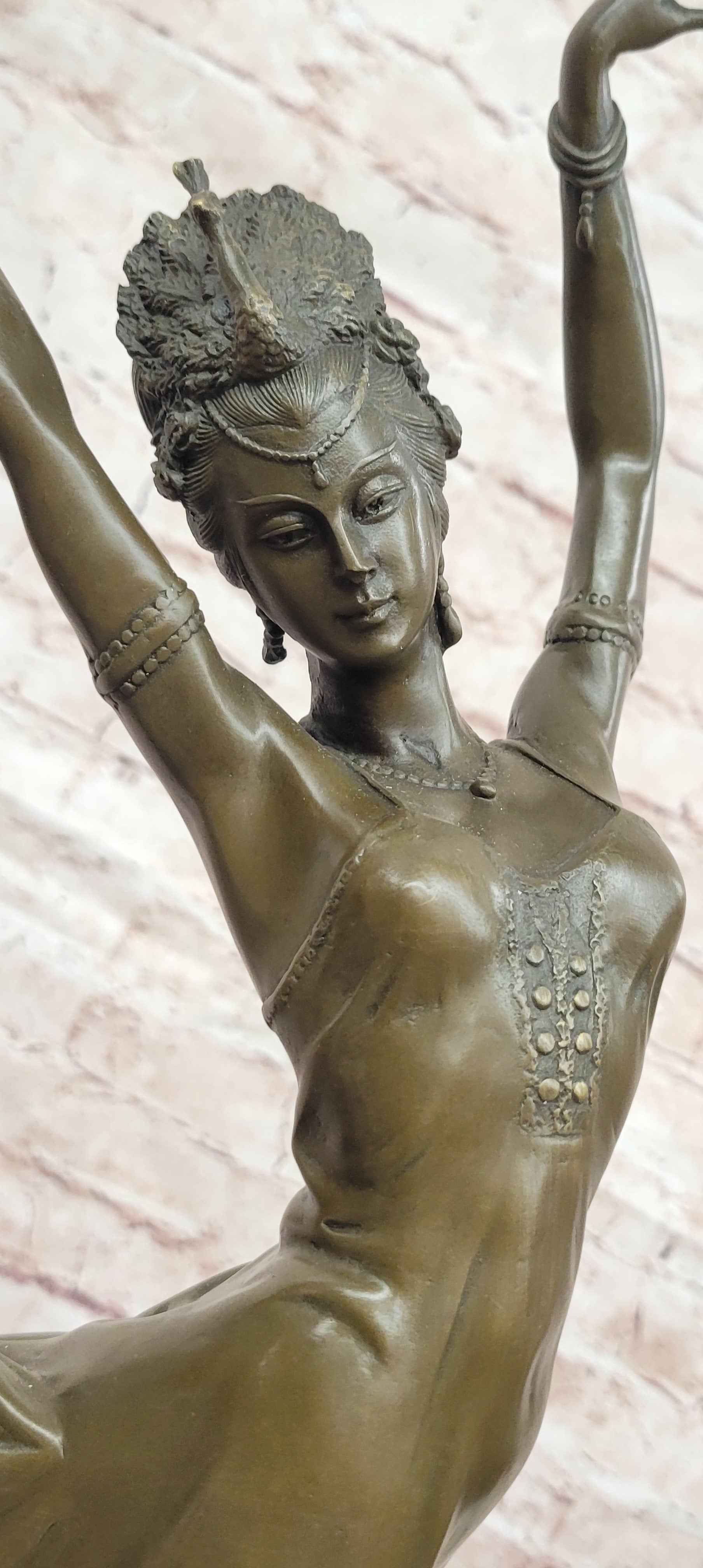 Premium Art Deco Bronze Woman Dance Figurine Hot Cast Fine Art Collectible