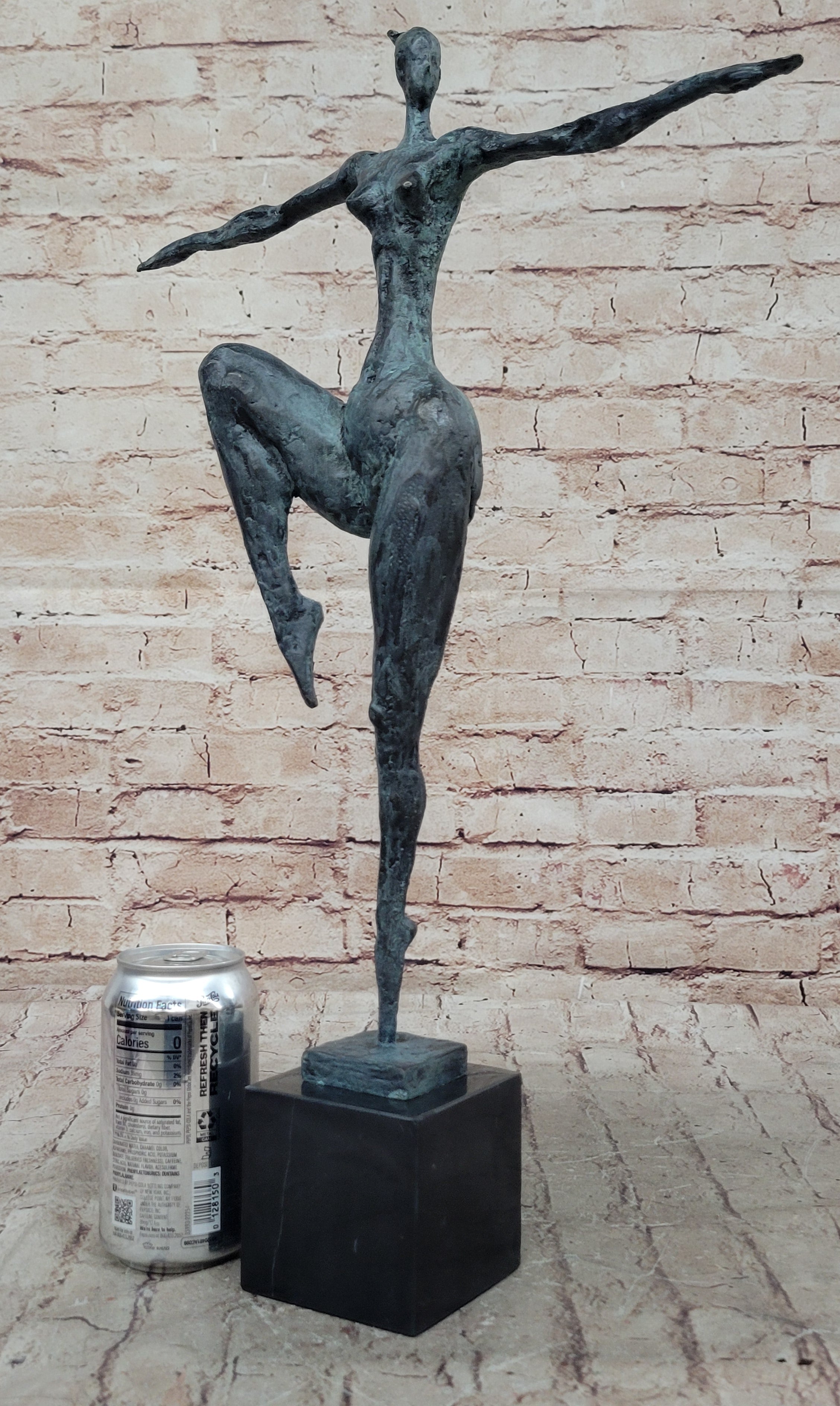 Miguel Lopez or Milo Art: Abstract Ballerina, Hot Cast Bronze Sculpture Statue